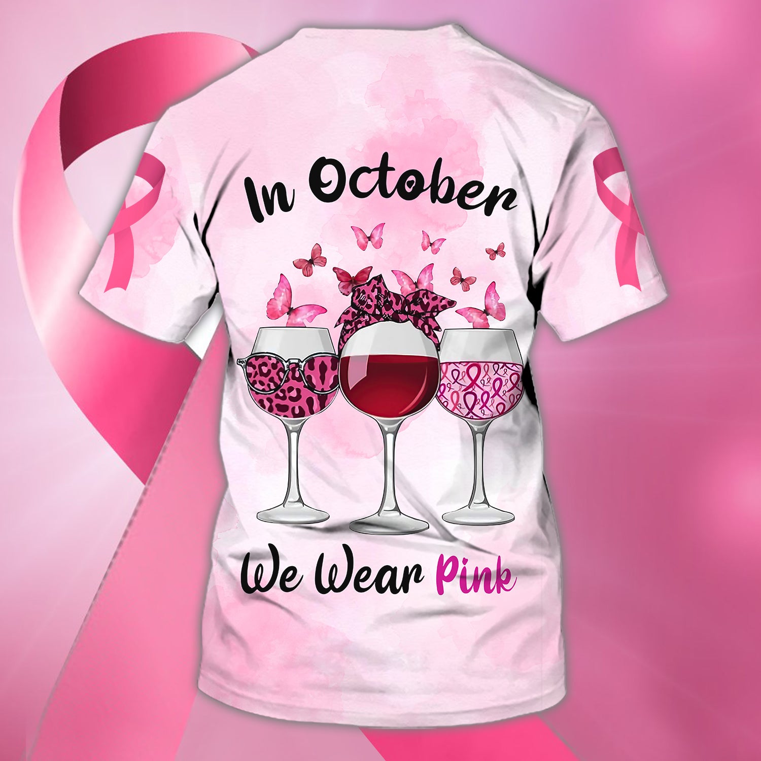 In October We Wear Pink - Personalized Name 3D Tshirt 157 - Bhn97