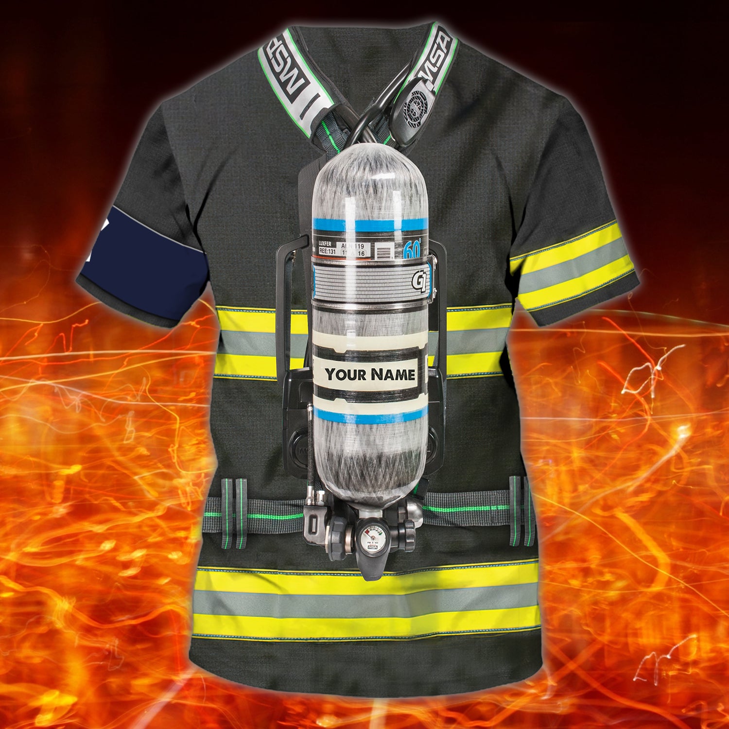 Firefighter - Personalized Name 3D Tshirt 02 - CV98