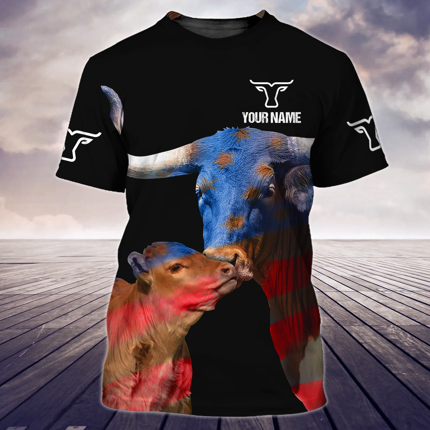 Texas Longhorn - Personalized Name 3D Tshirt - QB95