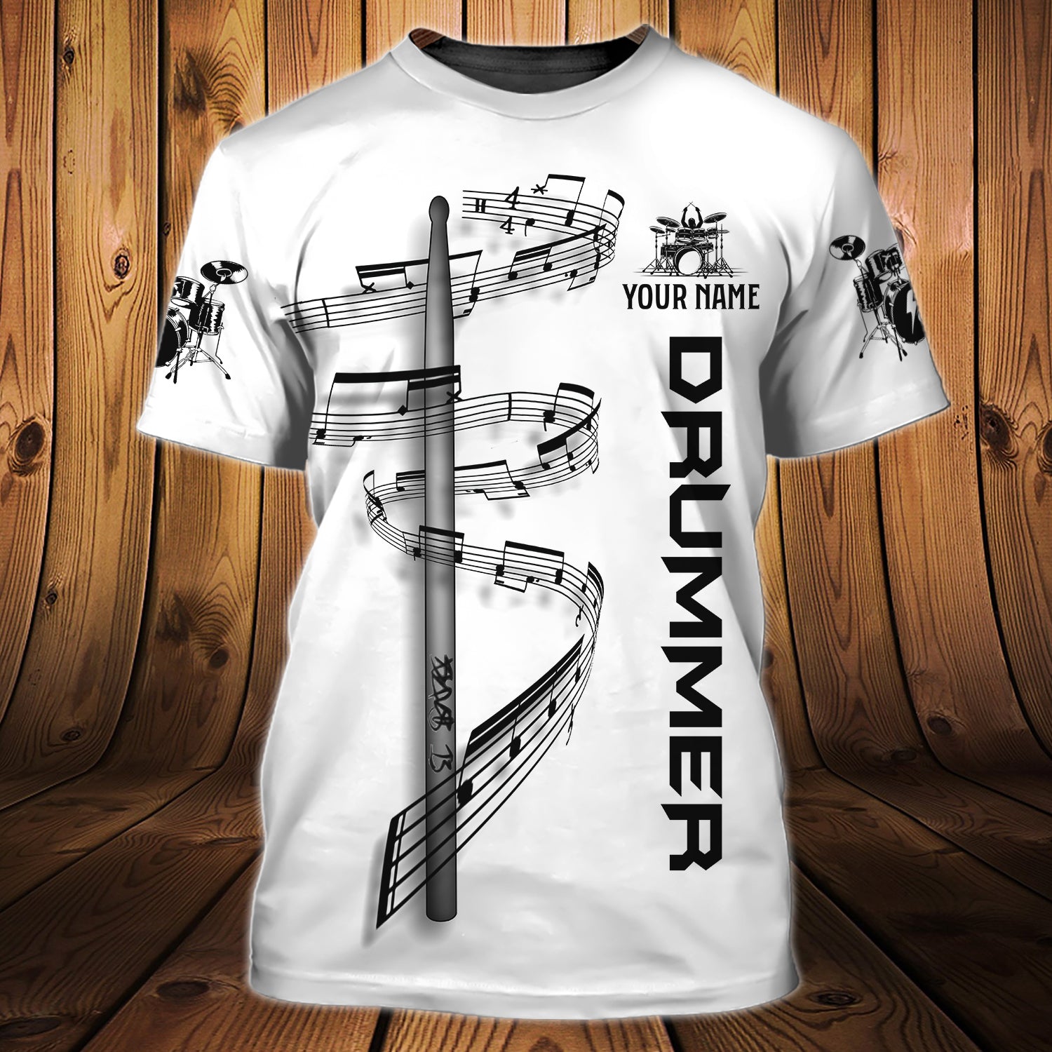 DRUMMER - Personalized Name 3D Tshirt 12- RINC98