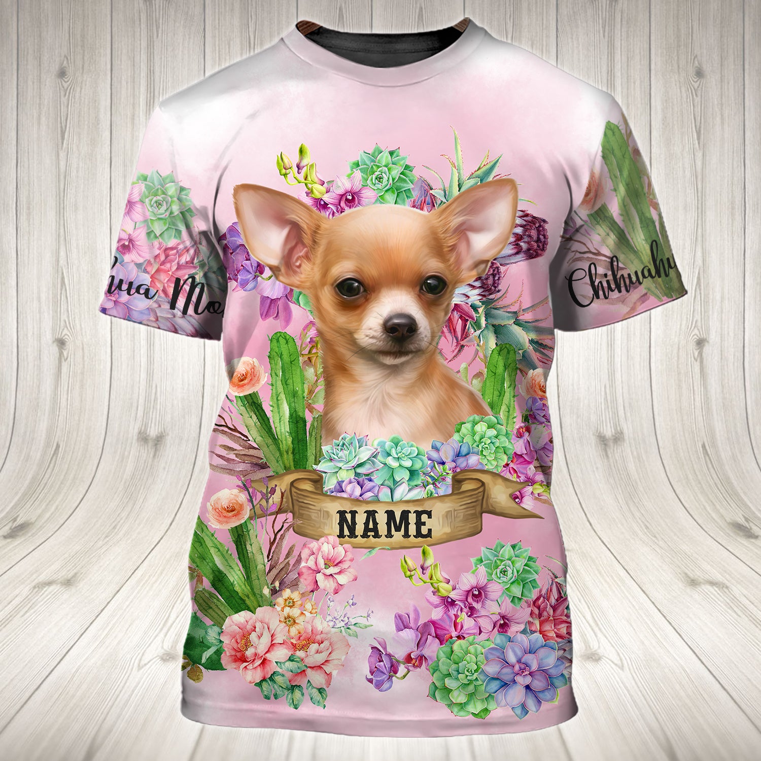 Chihuahua Lover - Personalized Name 3D Tshirt - QB95