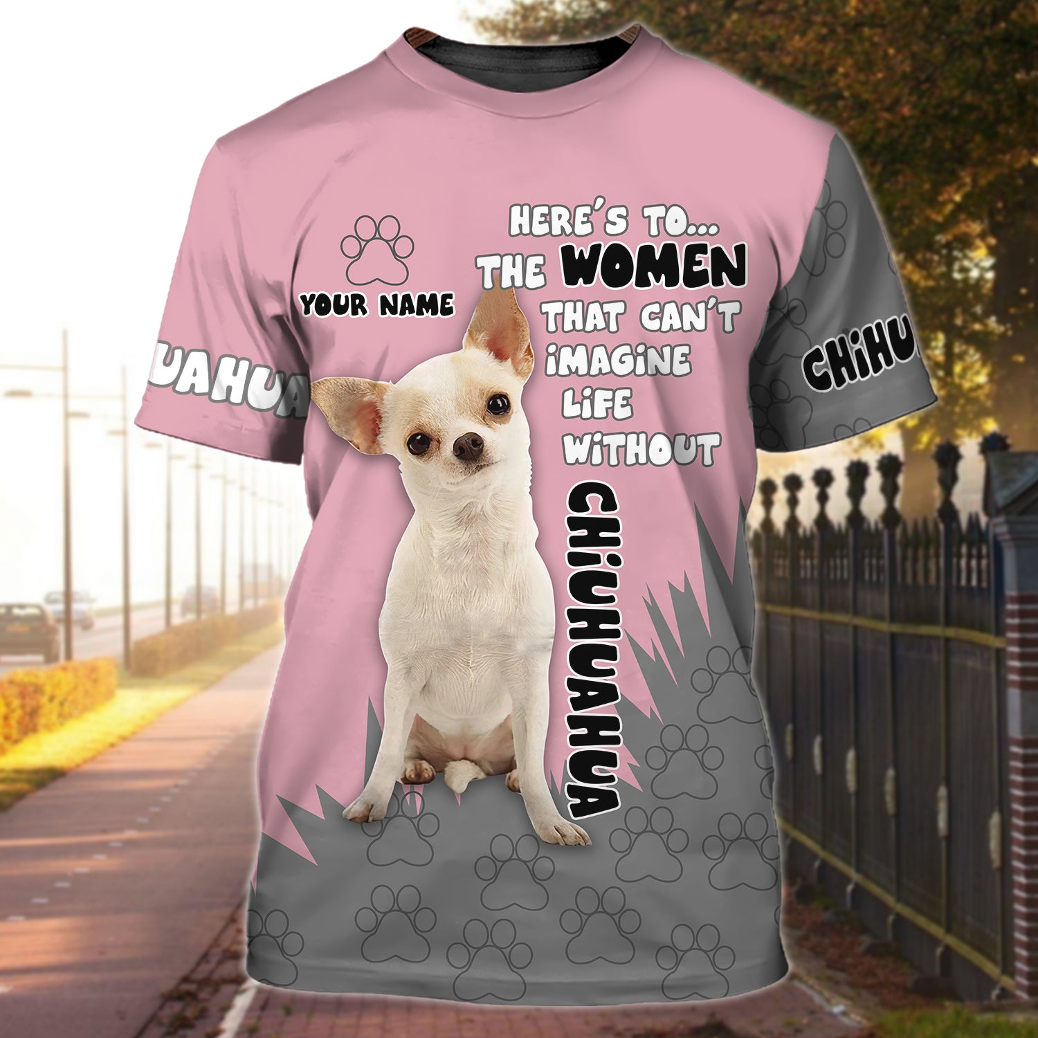 Women That Can't Imagine Life Without Chihuahua - Personalized Name 3D Tshirt - QB95