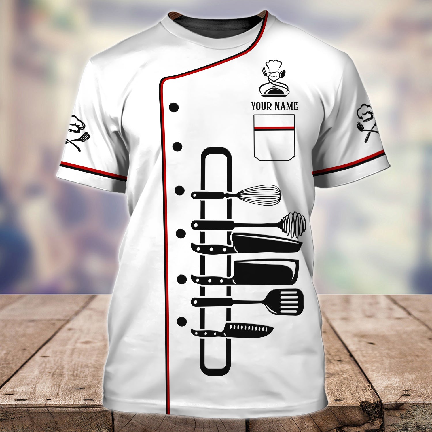 CHEF - Personalized Name 3D Tshirt 01 -TT99-213