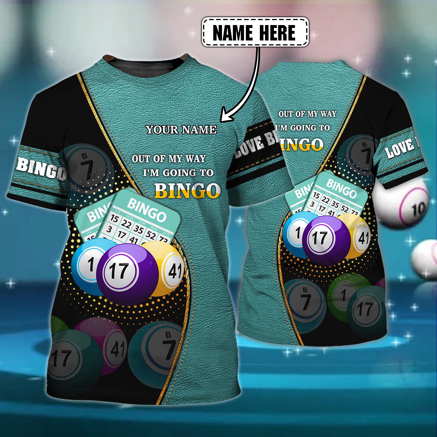 Bingo - Personalized Name 3D Tshirt 102 - Bhn97