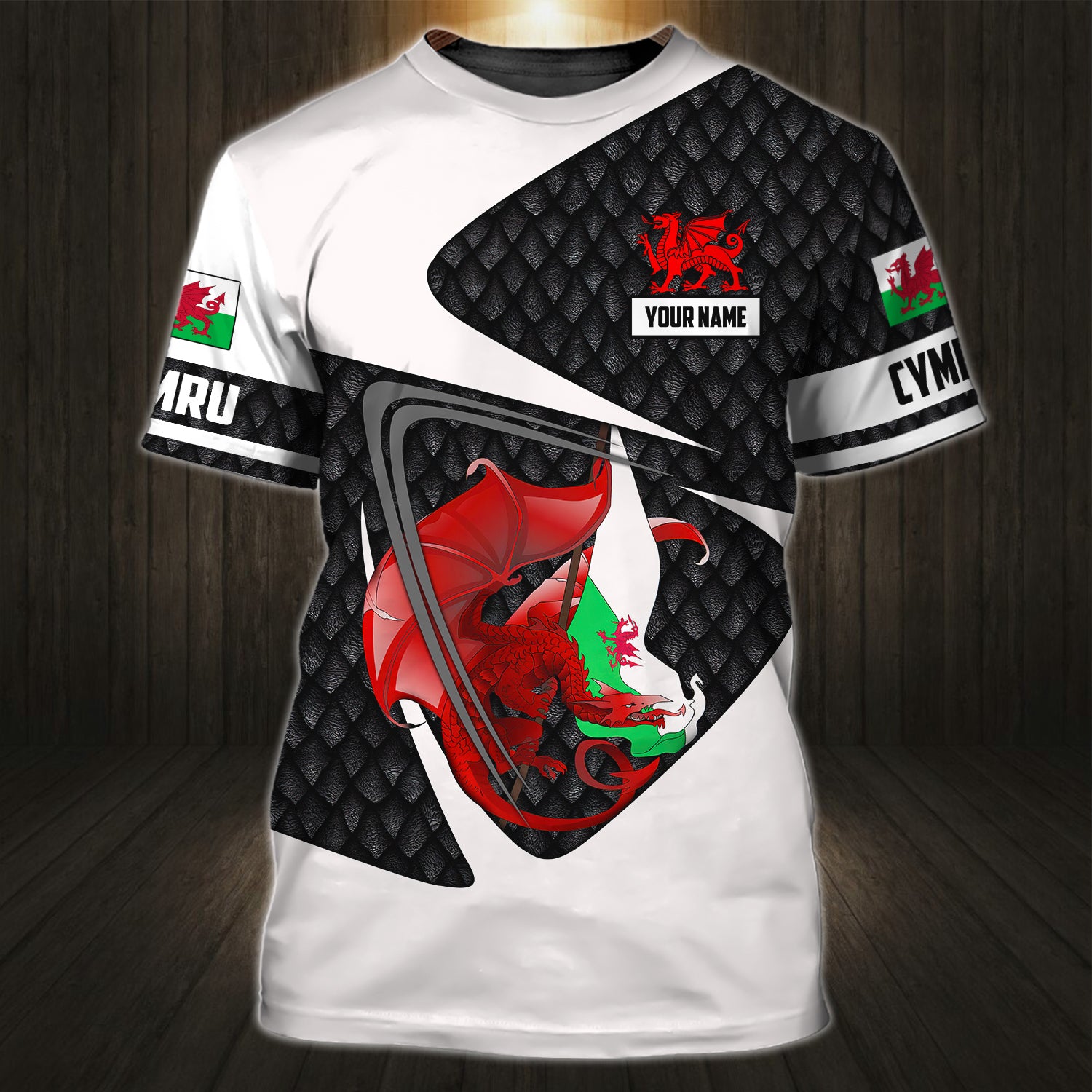 Cymru - Personalized Name 3D Tshirt 68