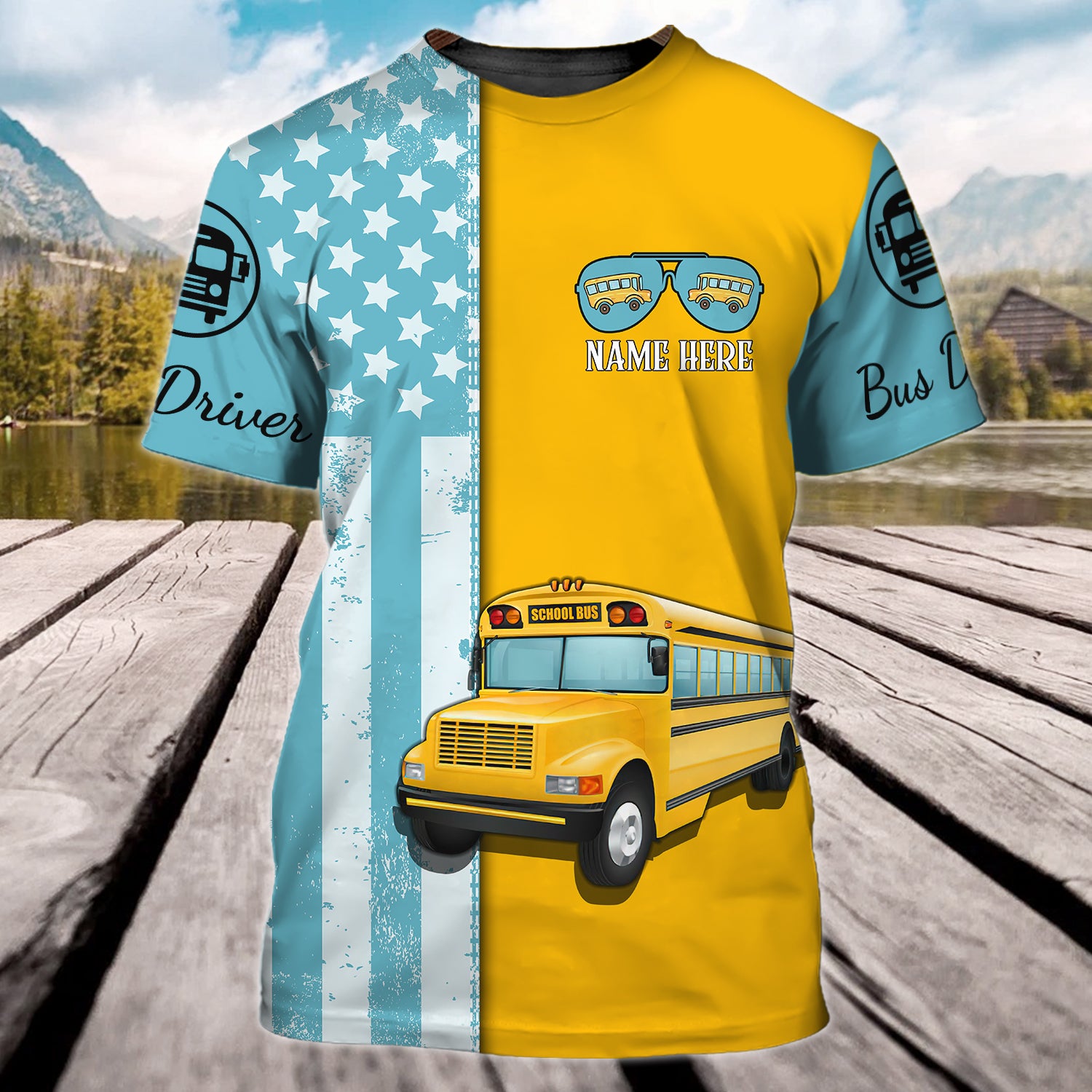 Bus Driver - Personalized Name 3D Tshirt 5 - Lta98