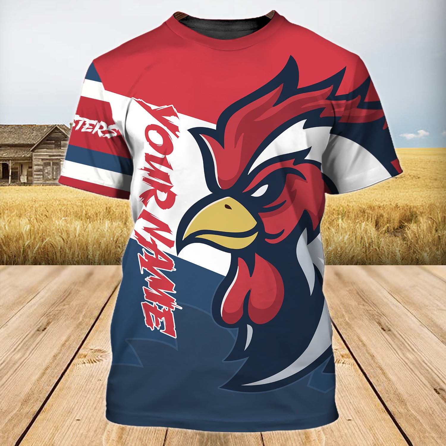 Rooster - Personalized Name 3D Tshirt 86 - HN95