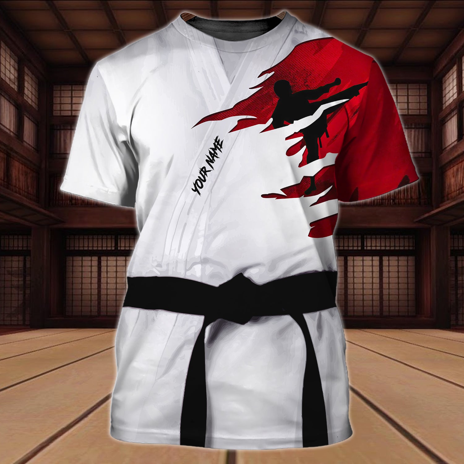 Karate Tattoo - Personalized Name 3D Tshirt - QB95