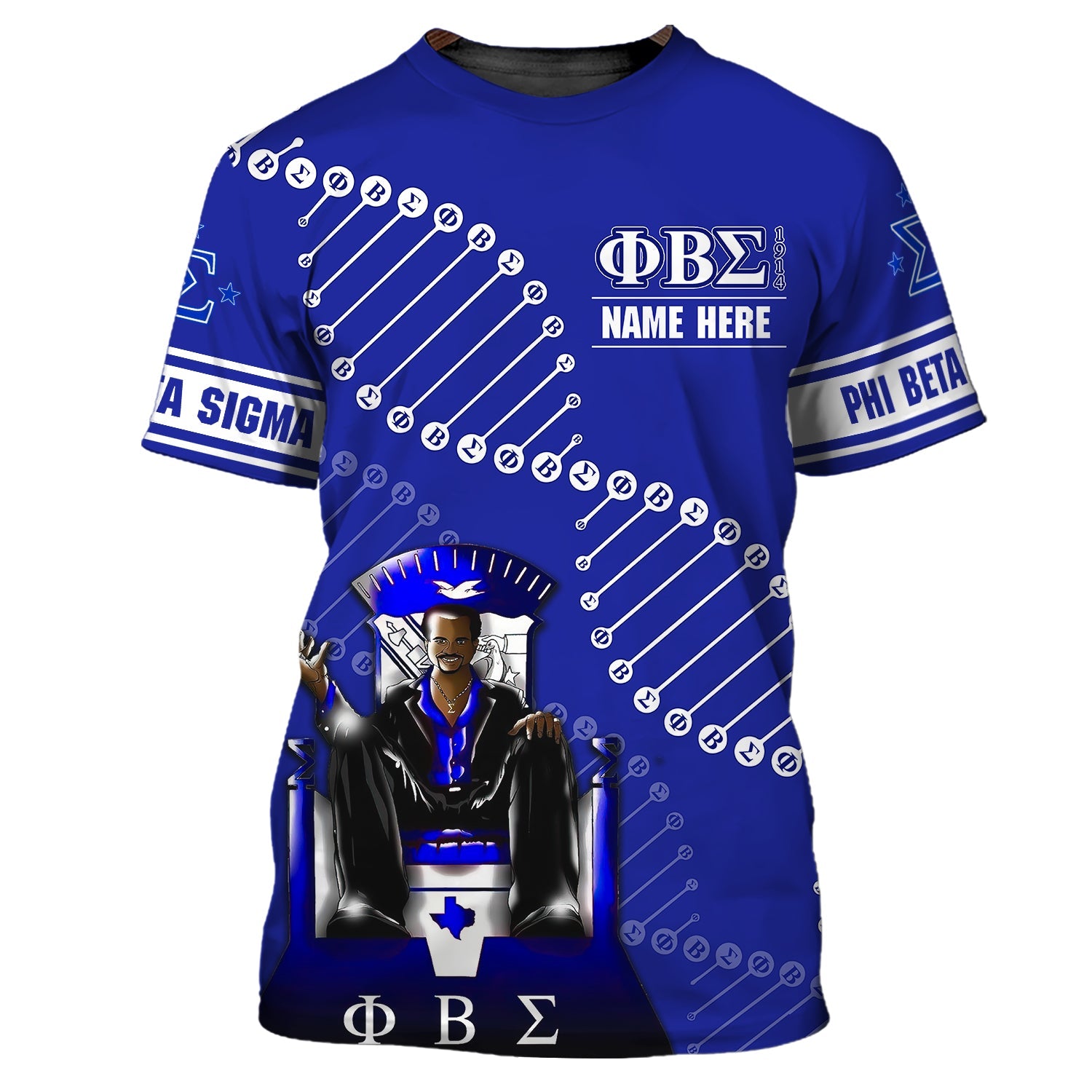 Phi Beta Sigma - Personalized Name 3D Tshirt - TAD - 172