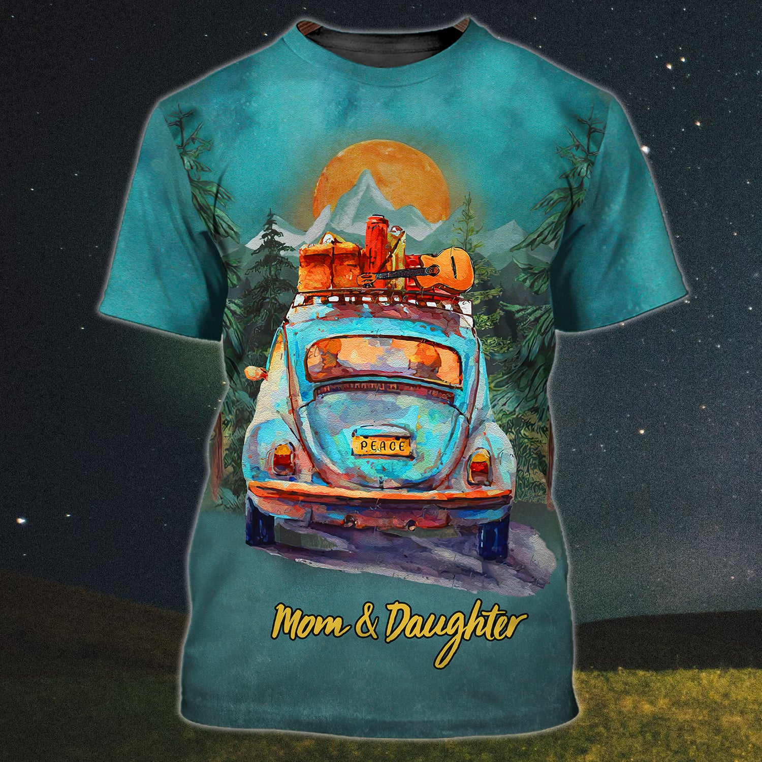 Camping Mom and Daughter - Personalized Name 3D Tshirt - HN95