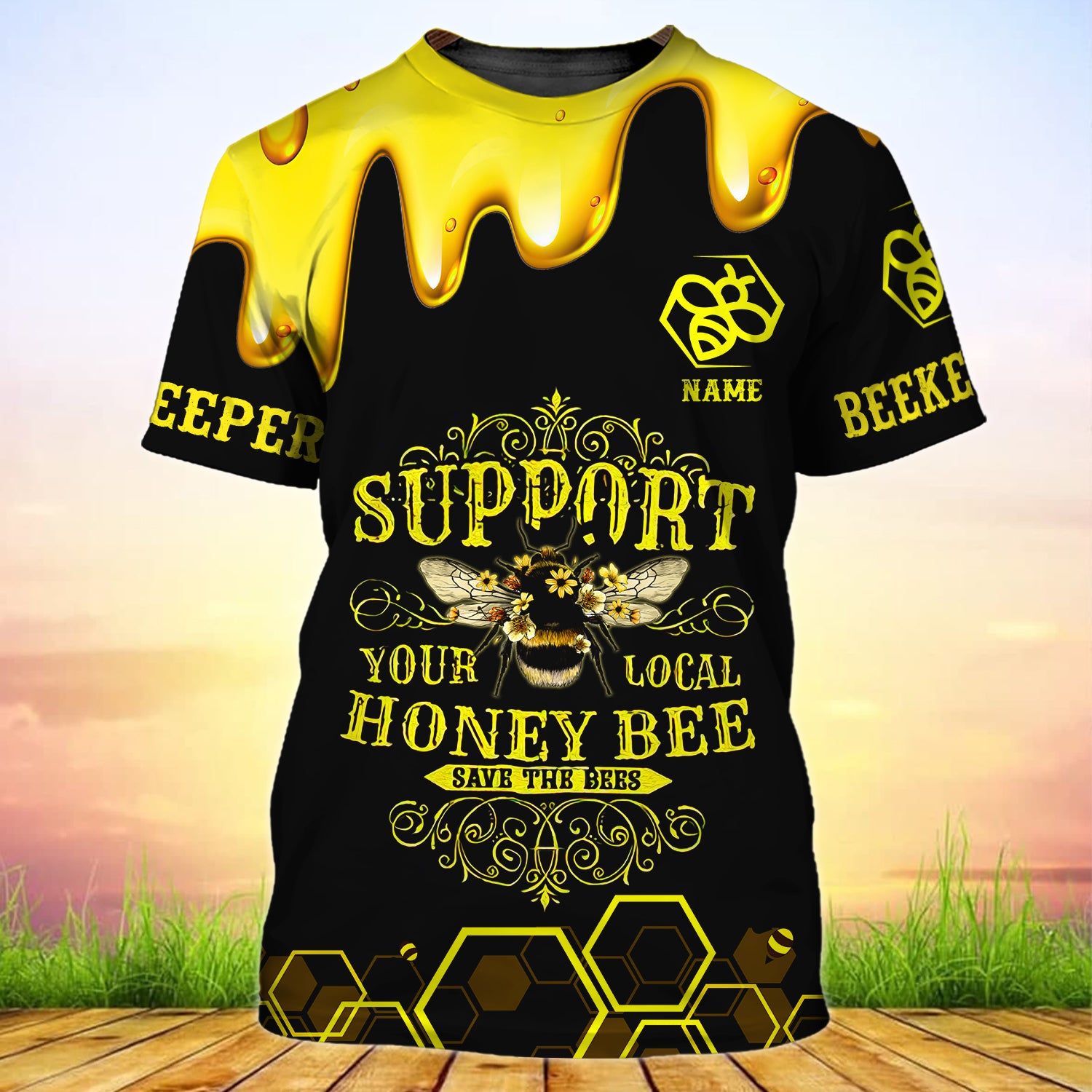 Bee Keeper - Personalized Name 3D T Shirt - Nt168 - Ct116