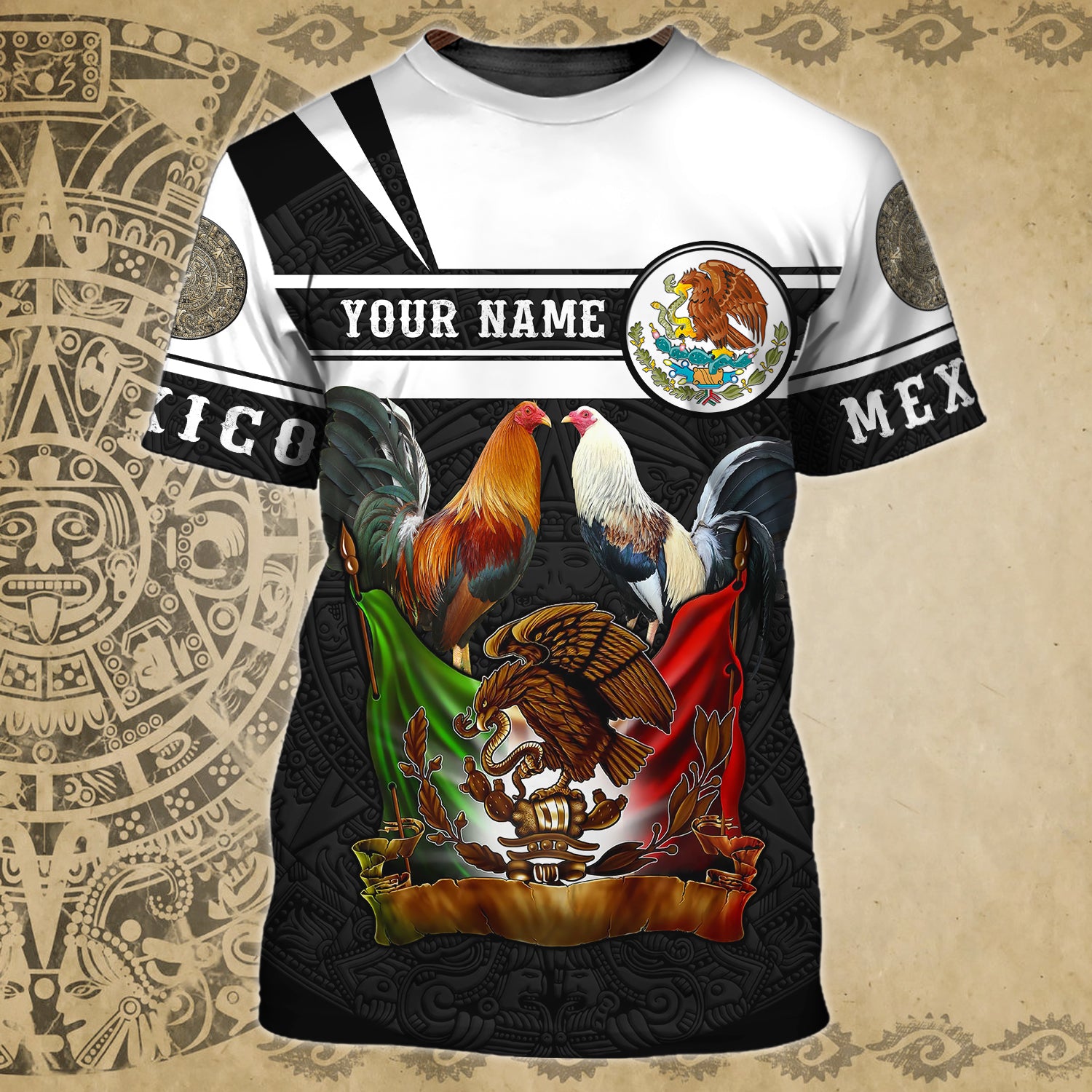 MEXICO - Personalized Name 3D T Shirt 02 - CV98