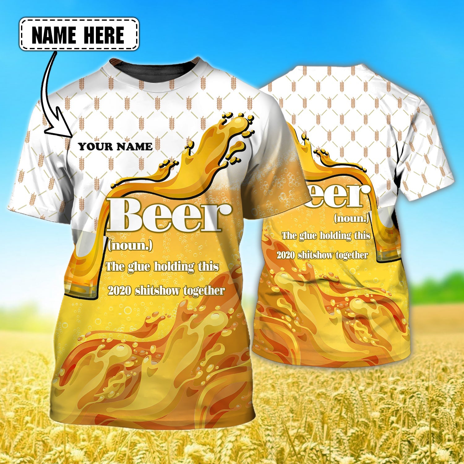 Beer 13 - Personalized Name 3D Tshirt - TD96