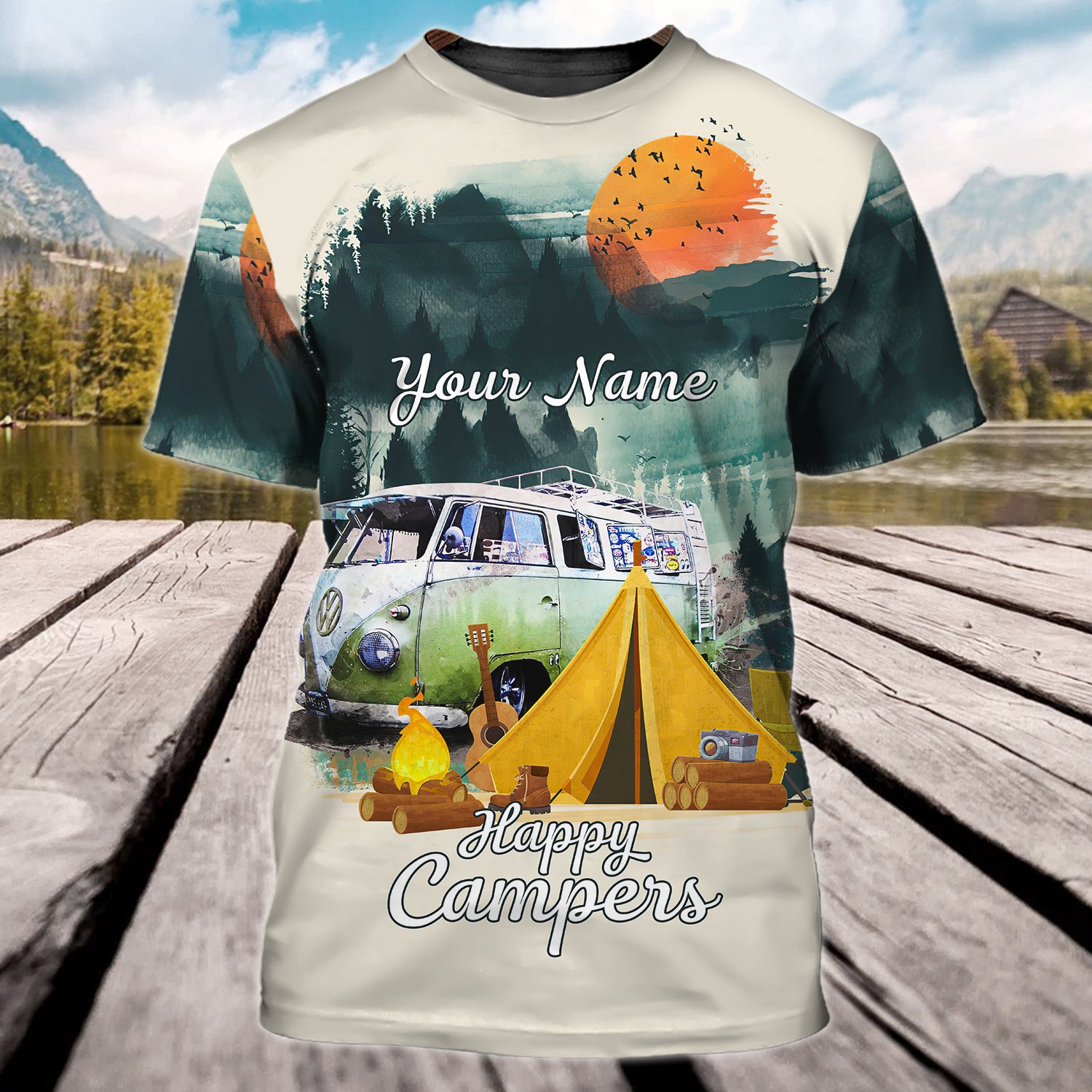 Love Camping - Personalized Name 3D Tshirt - Pth98