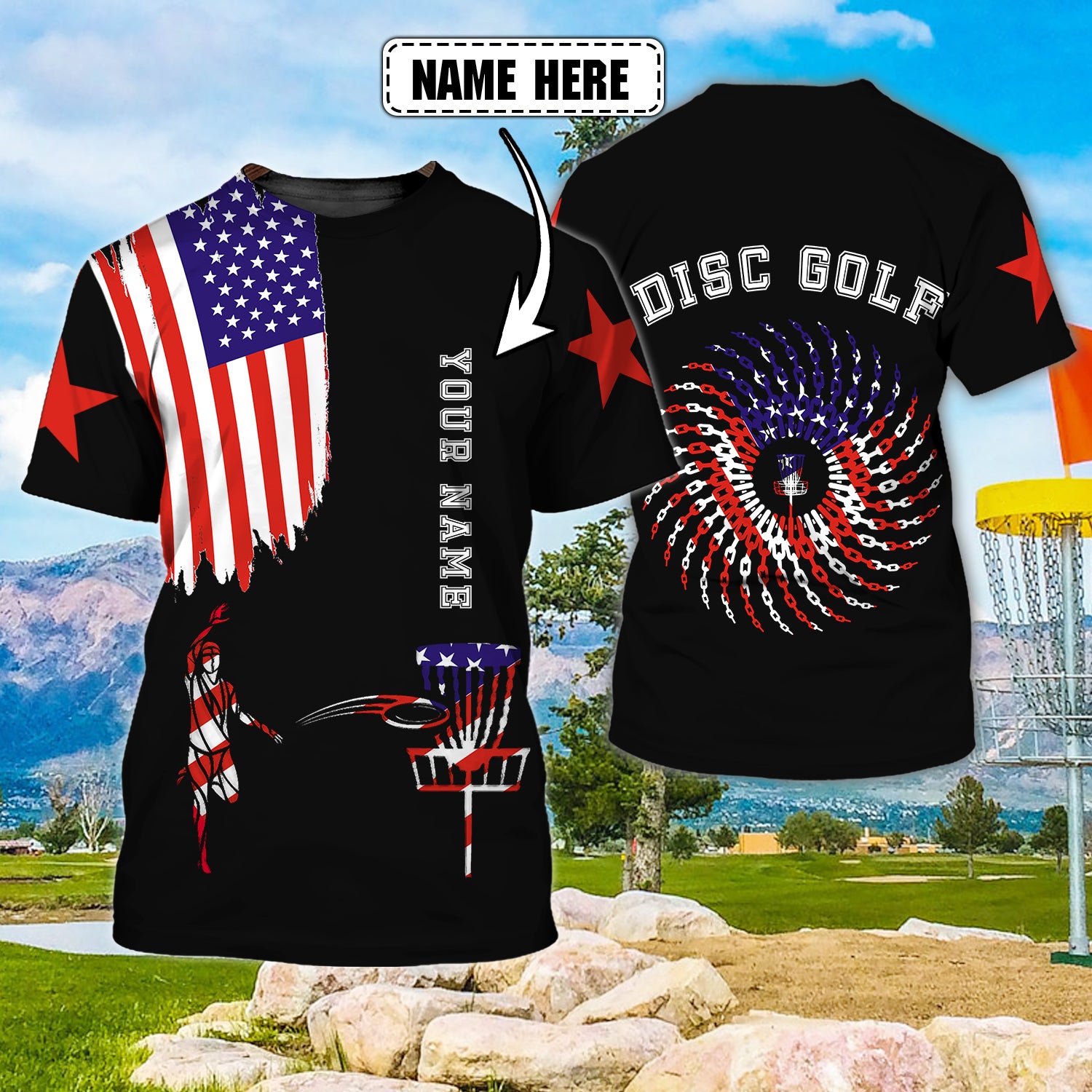 Disc Golf - Personalized Name 3D Tshirt - Nmd 52 (Only Sale Today)