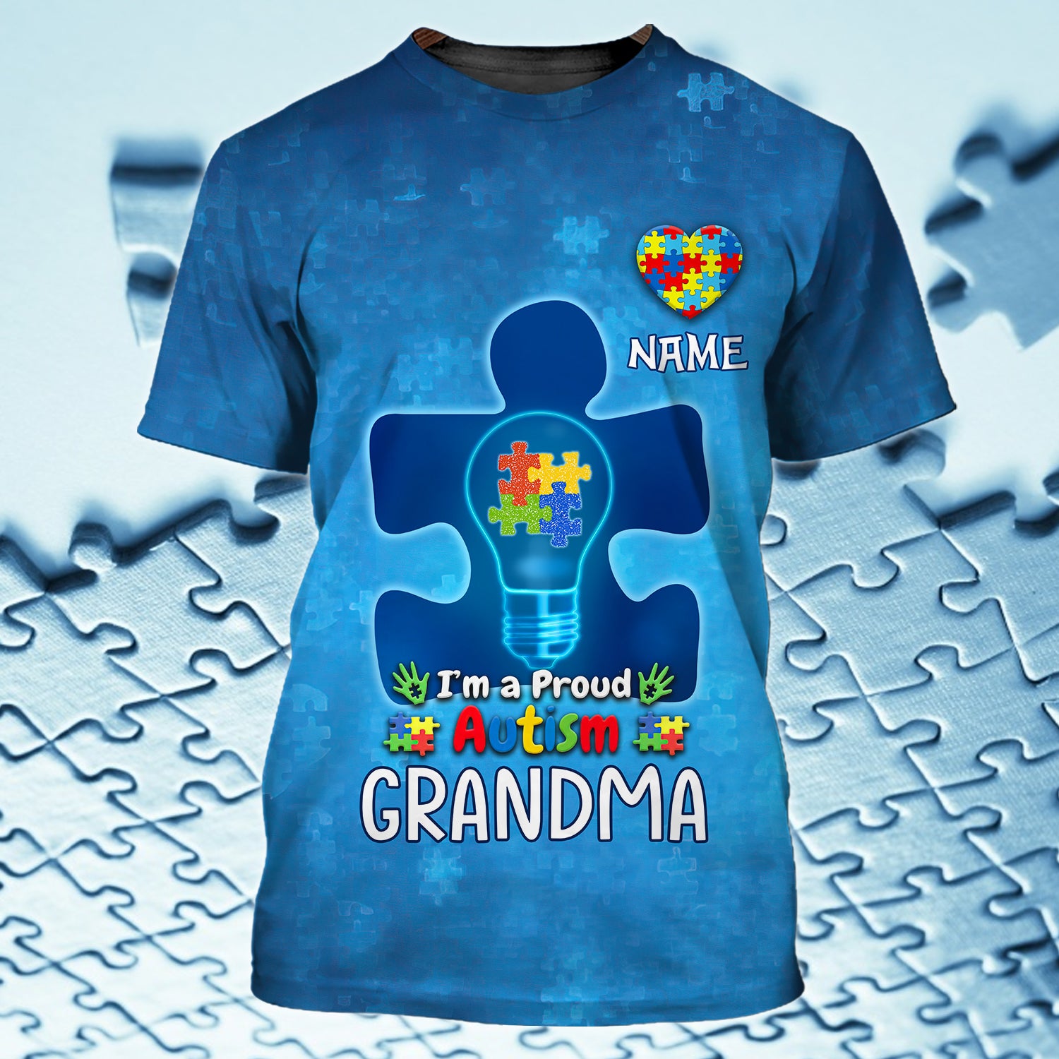 Autism - Personalized Name 3D T Shirt - Lta98 08