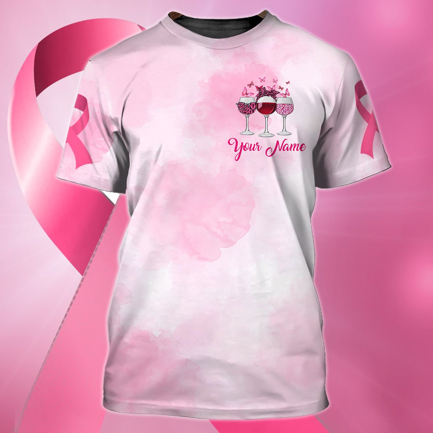 In October We Wear Pink - Personalized Name 3D Tshirt 157 - Bhn97