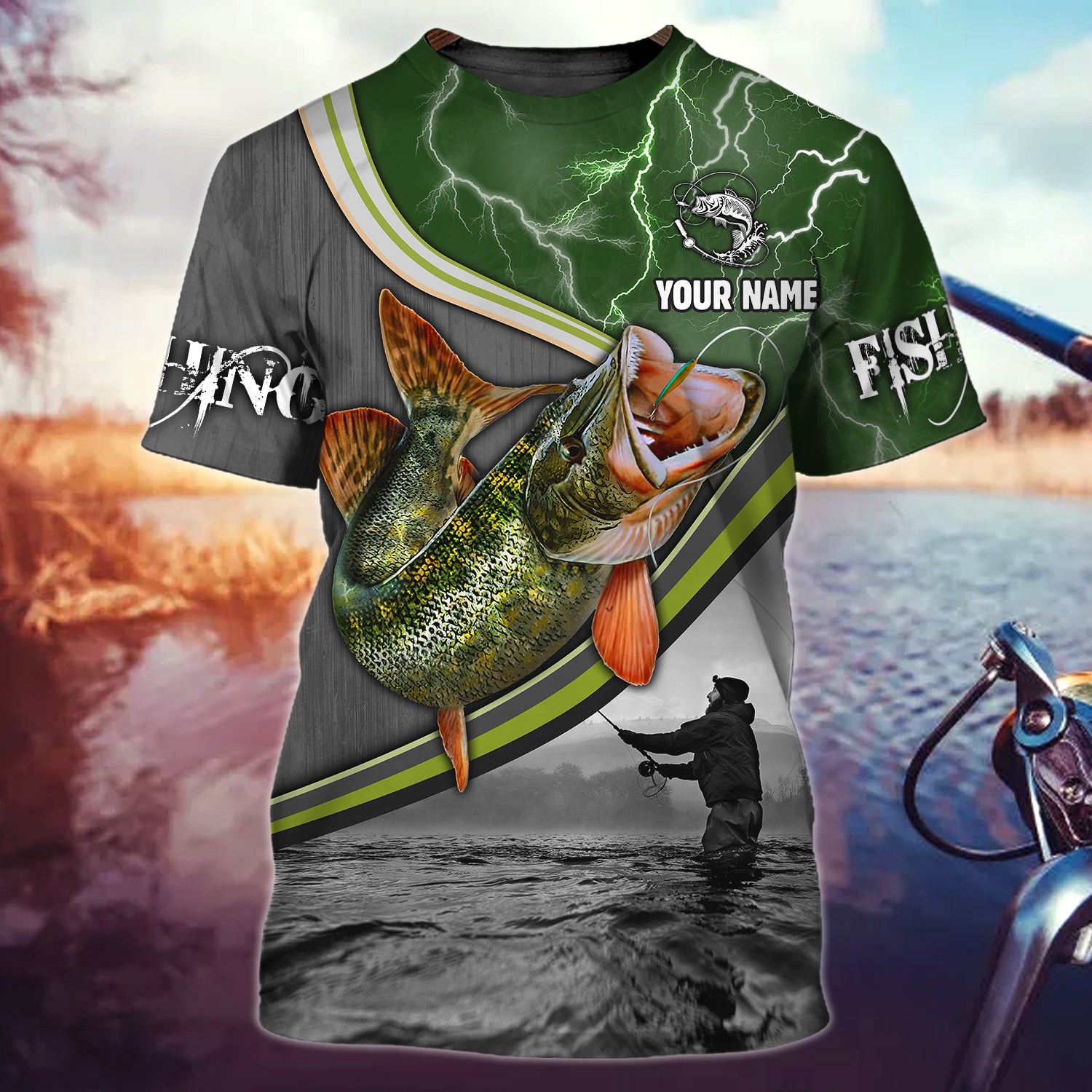 Pike fishing - Personalized Name 3D Tshirt - Lst149