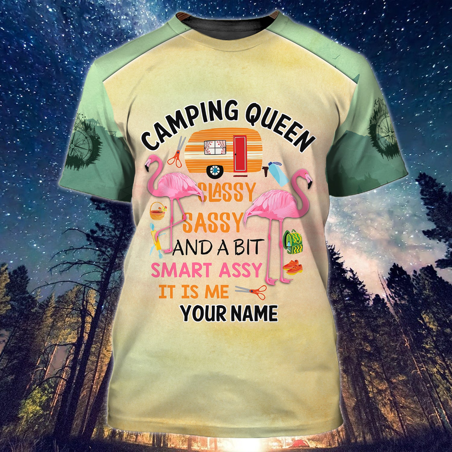 Camping - Personalized Name 3D Tshirt For Camping Lover - HEZ98 14