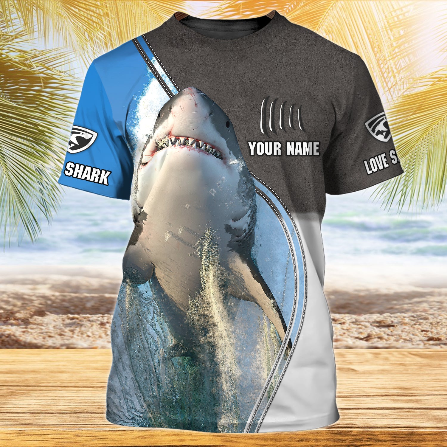 Shark 03 - Personalized Name 3D Tshirt - H98