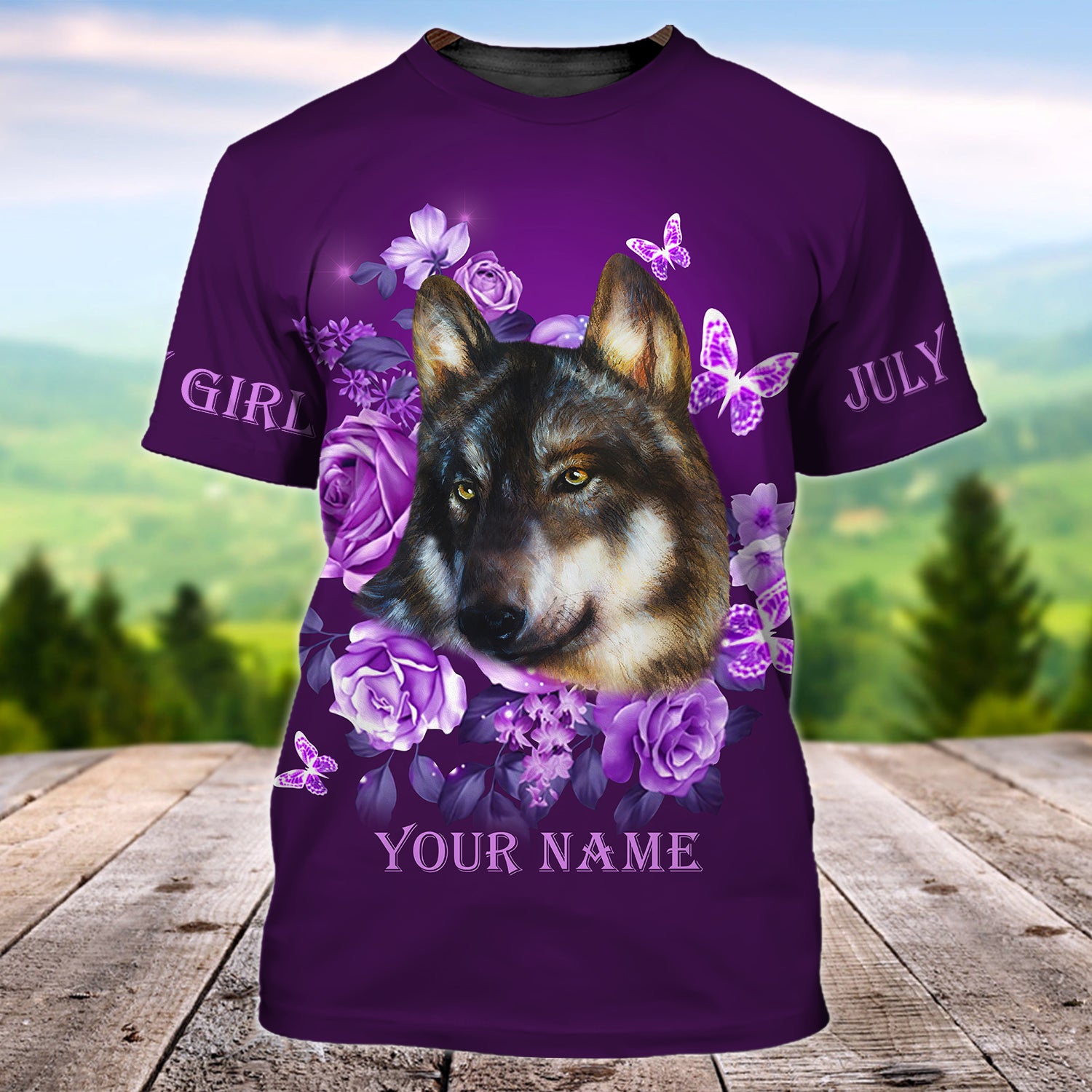 July Girl 160606 - Personalized Name 3D Tshirt - 16hb