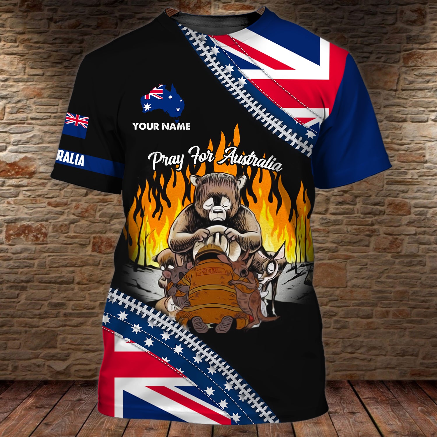Pray For Australia - Personalized Name 3D Tshirt - Nsd99 8386