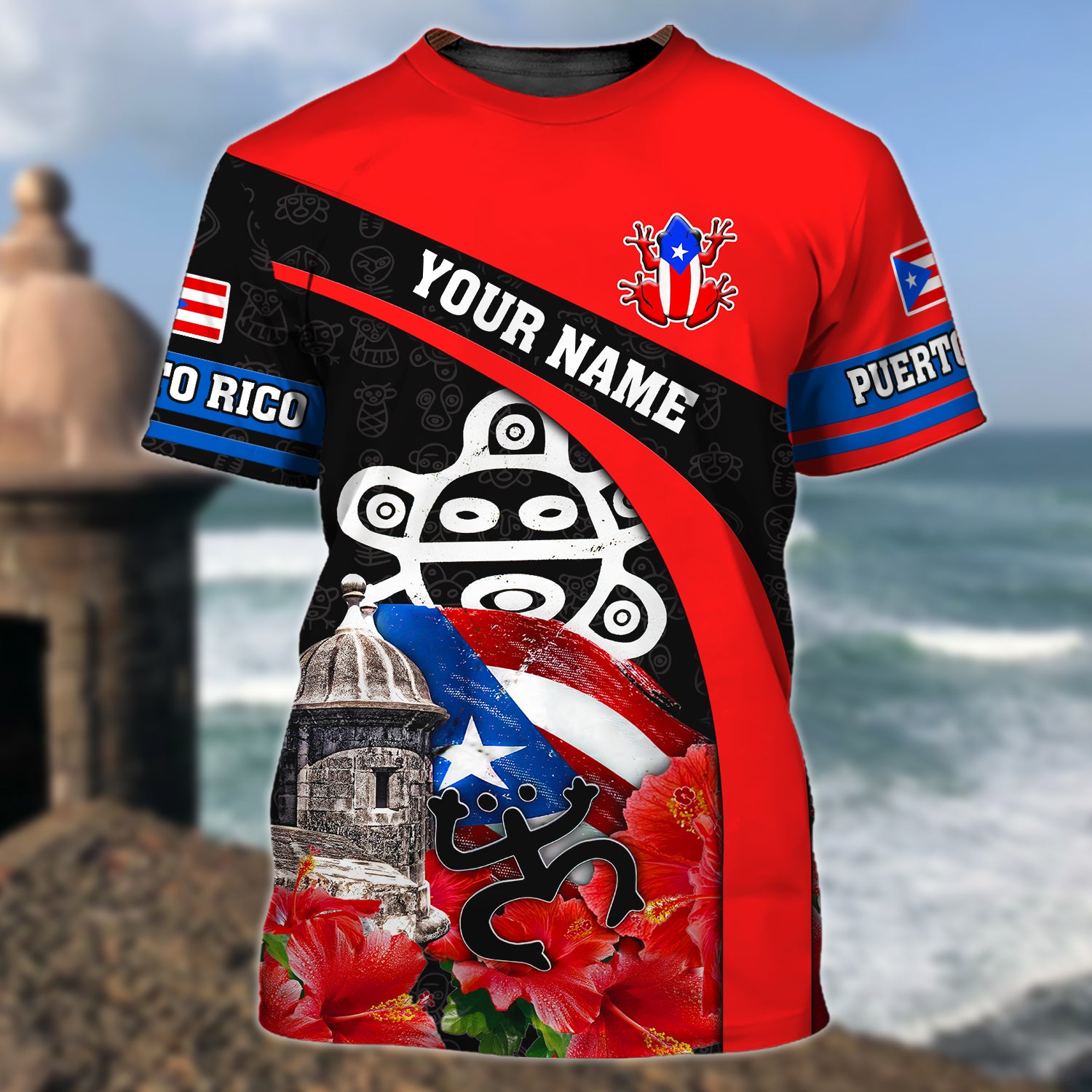 PUERTO RICO2 - Personalized Name 3D T Shirt - BY97