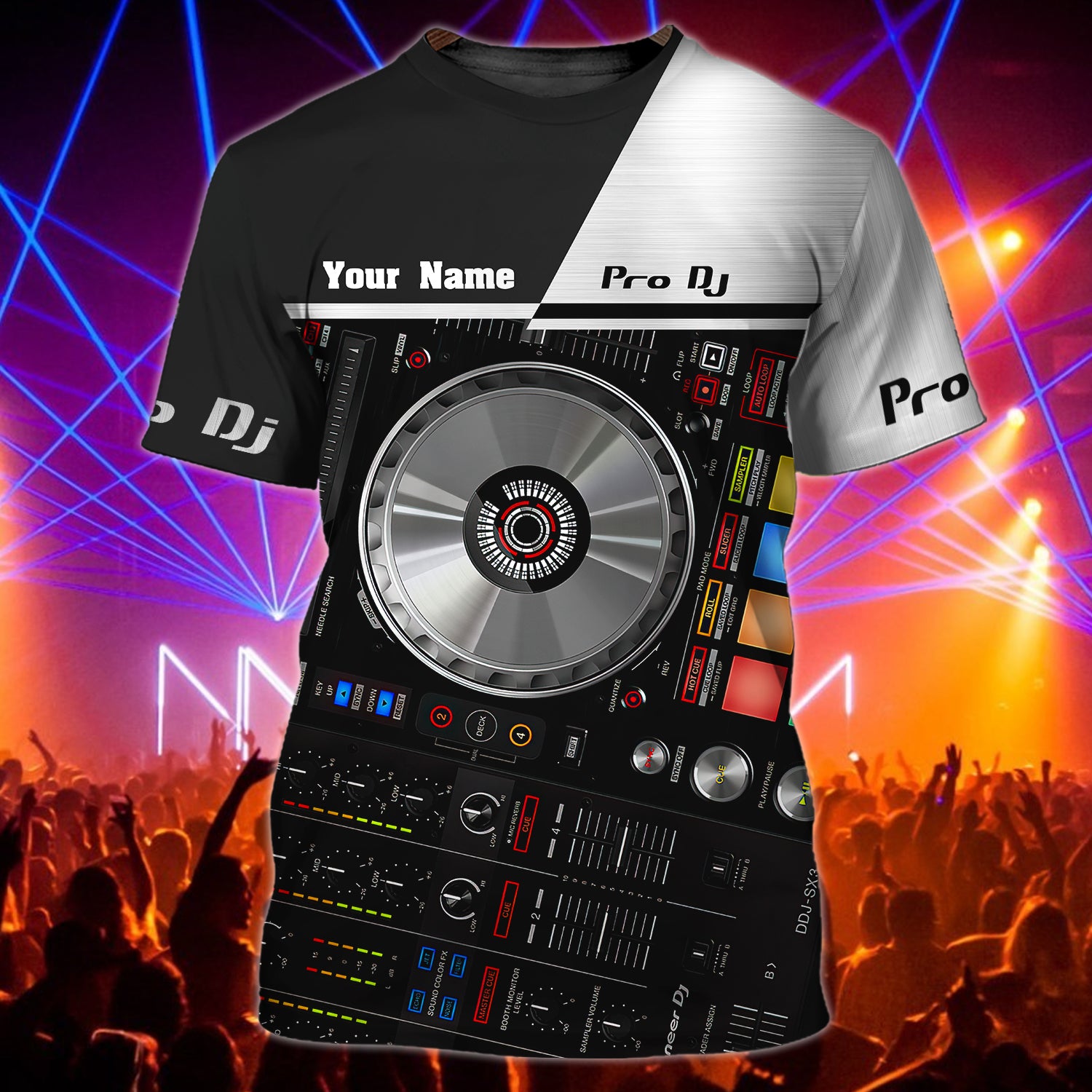 DJ - Personalized Name 3D Tshirt 01