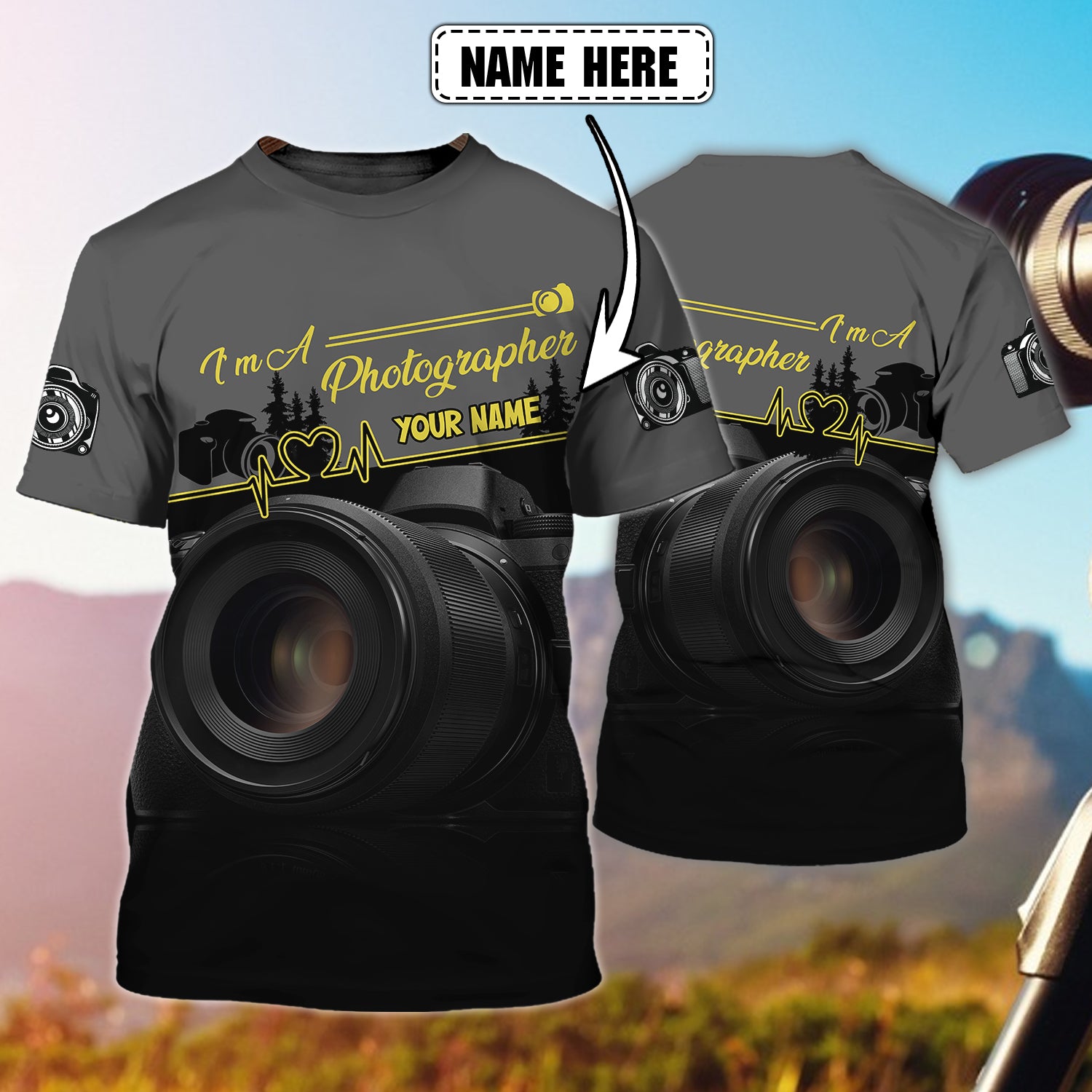 CAMERA 2971 - Personalized Name 3D Tshirt - HN95