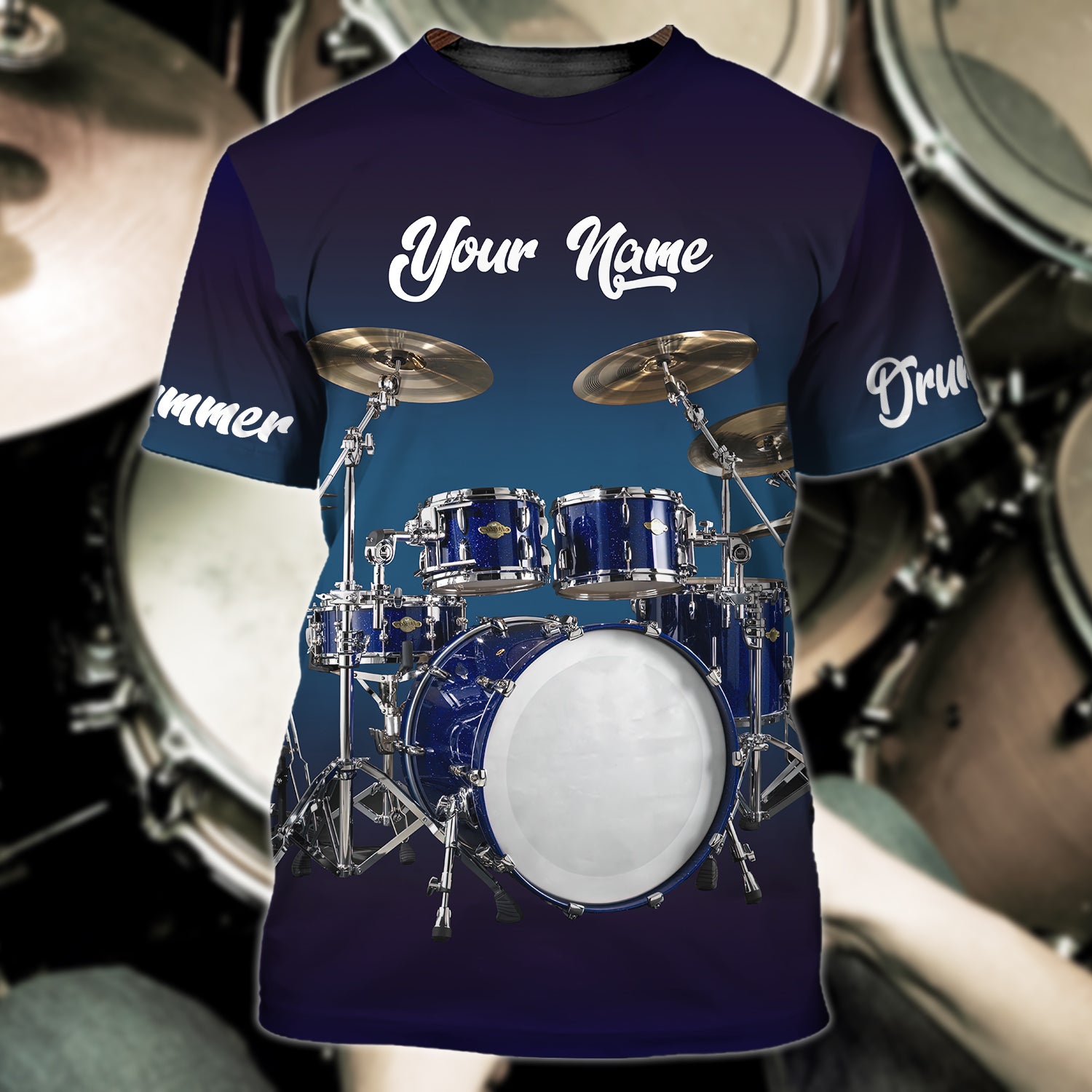 Drum 8668 - Personalized Name 3D Tshirt