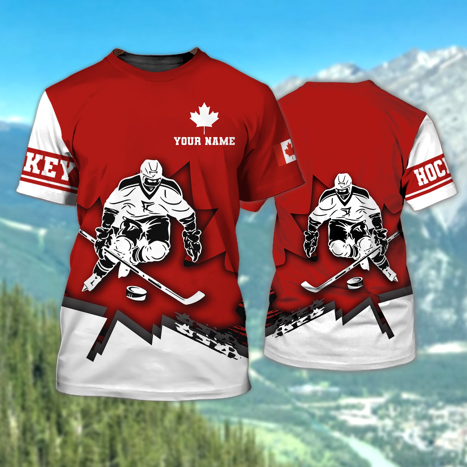 Hockey Canada - Personalized Name 3D Tshirt