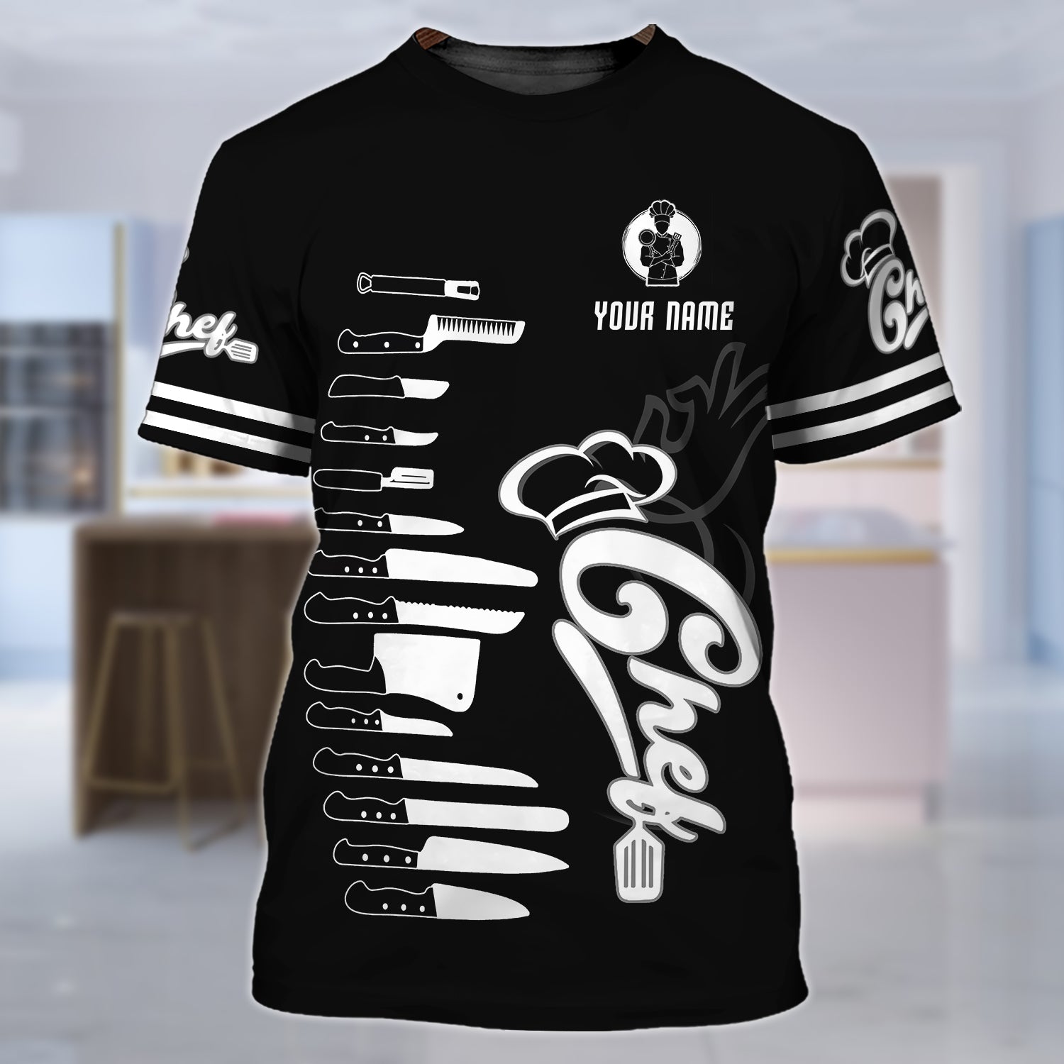 CHEF - Personalized Name 3D Tshirt 14 - RINC98