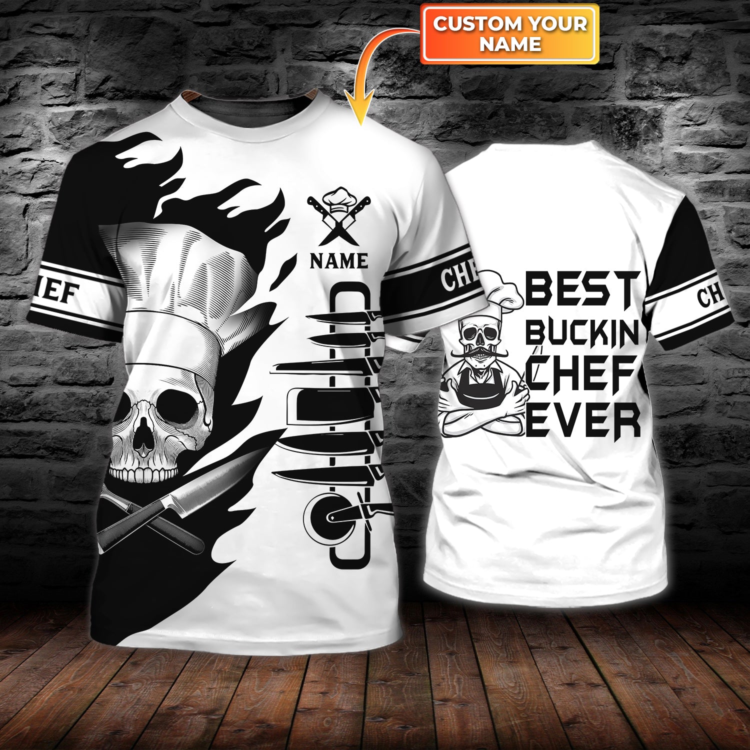 3D CHEF 119 - Personalized Name 3D Tshirt - DAT93