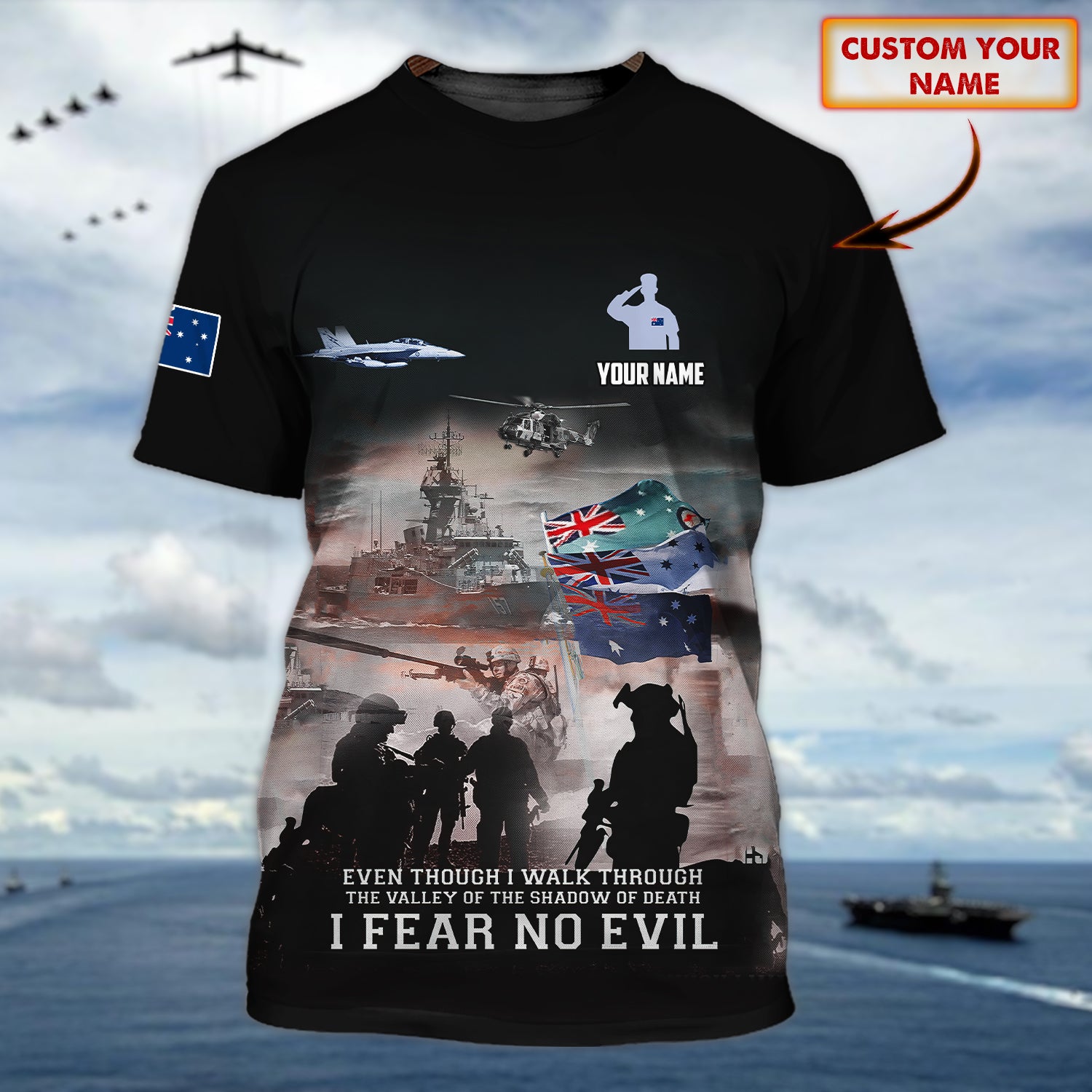I Fear No Evil Personalized Name 3D Tshirt 164, Nvc97