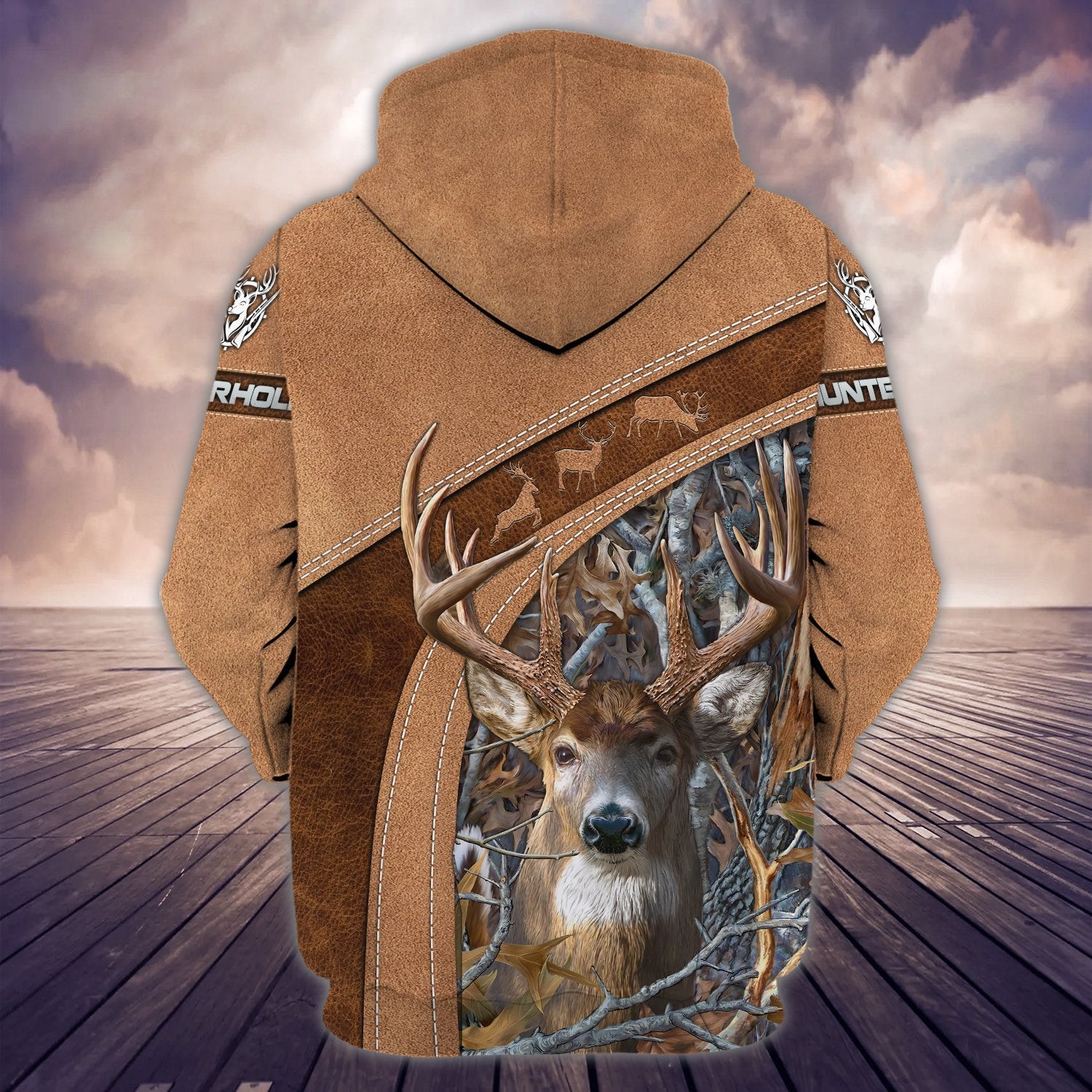 Hunting - Personalized Name 3D Zipper Hoodie - 127