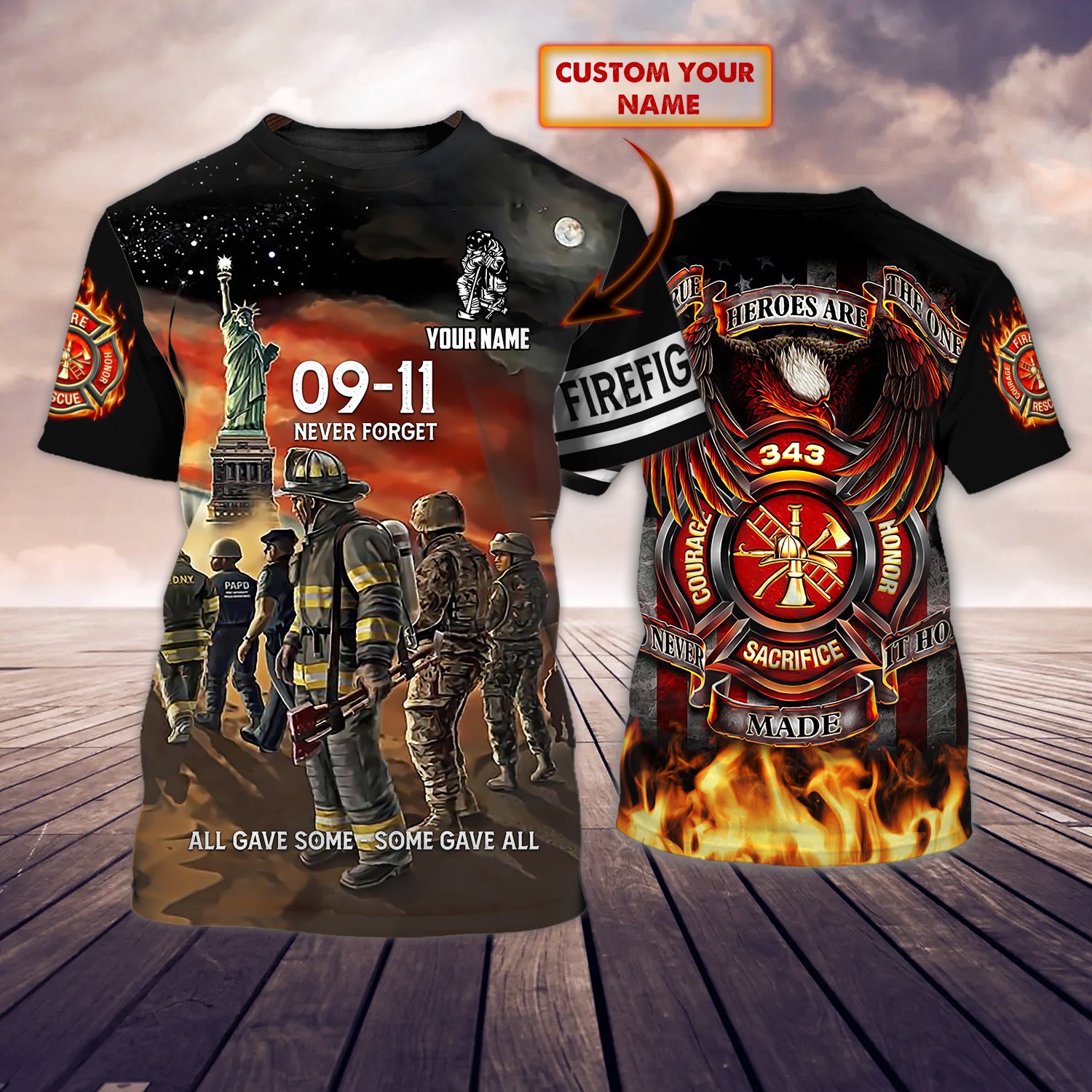 09_11 - Personalized Name 3D T Shirt - BY97