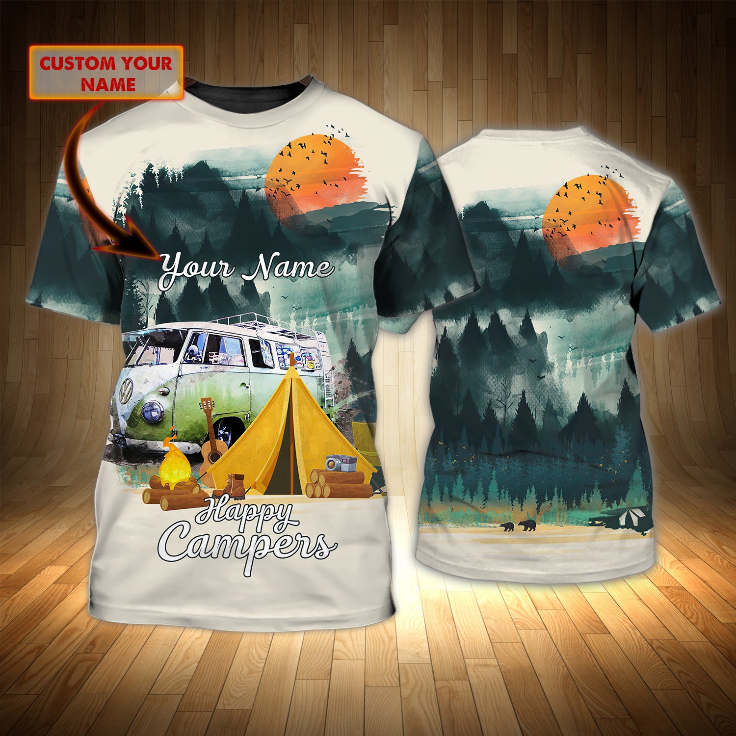 Love Camping - Personalized Name 3D Tshirt - Pth98