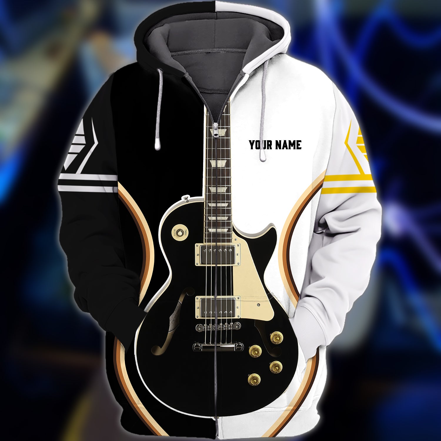 Guitar - Personalized Name 3D Zipper hoodie -TT99-694