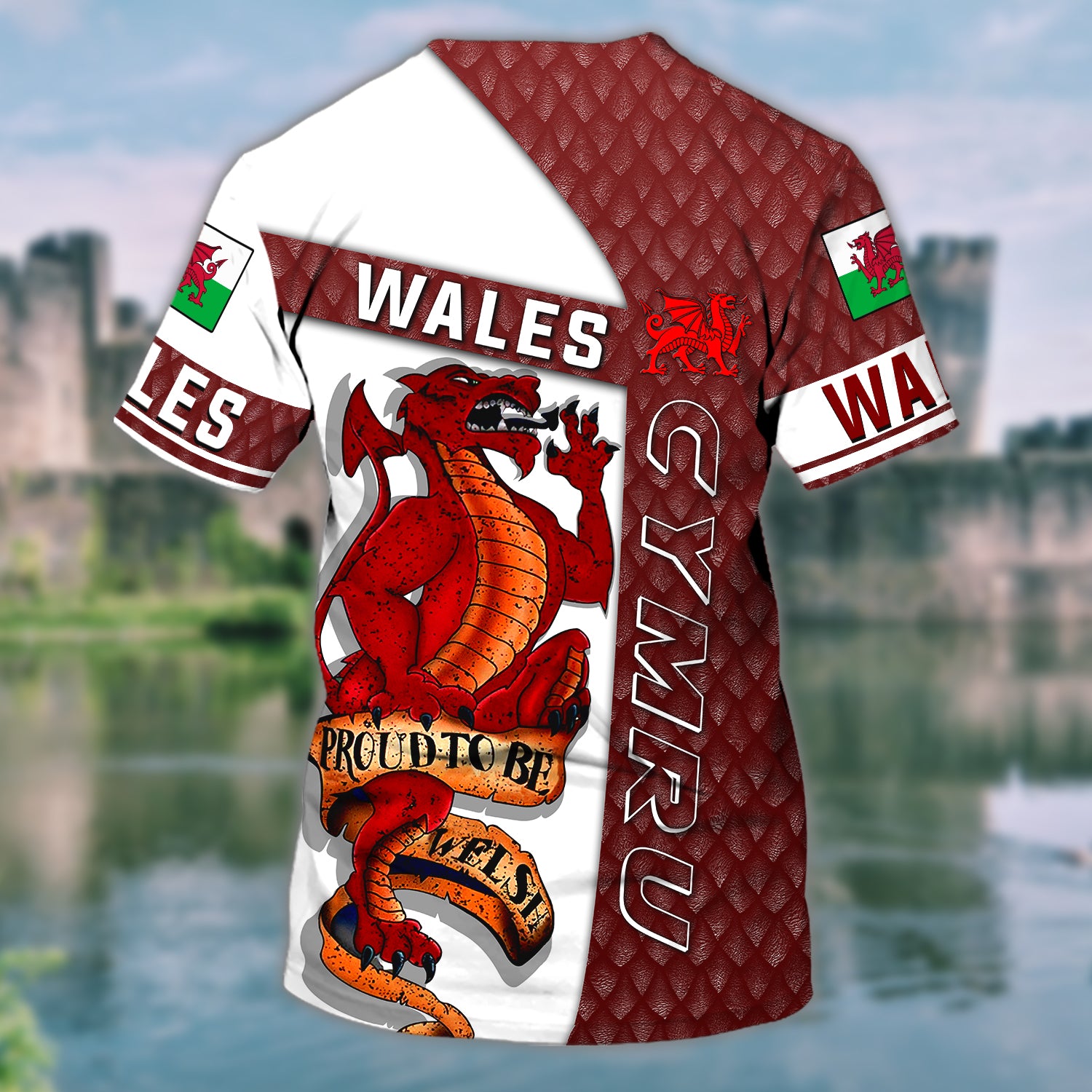 Wales - Cymru - Personalized Name 3D Tshirt 30