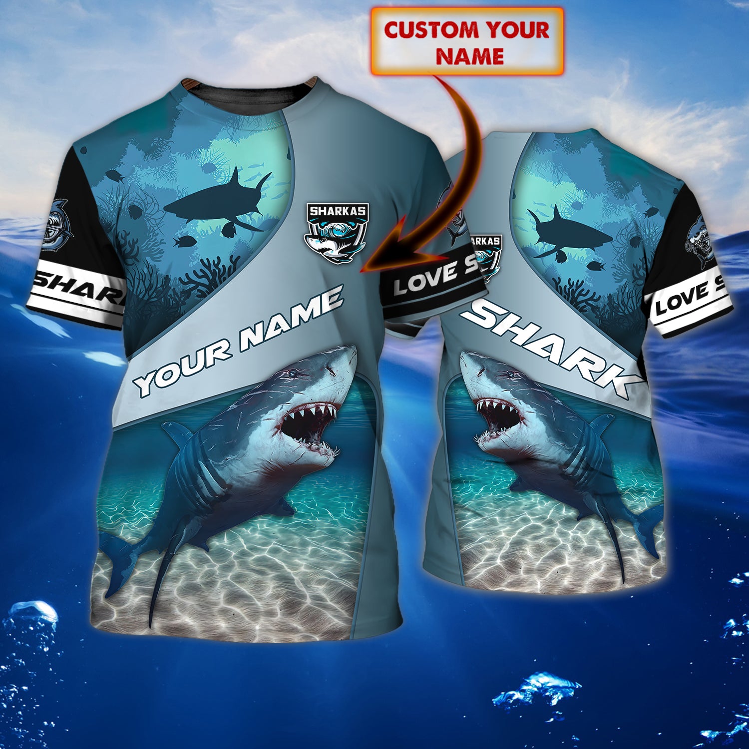 Shark 05 - Personalized Name 3D Tshirt - H98