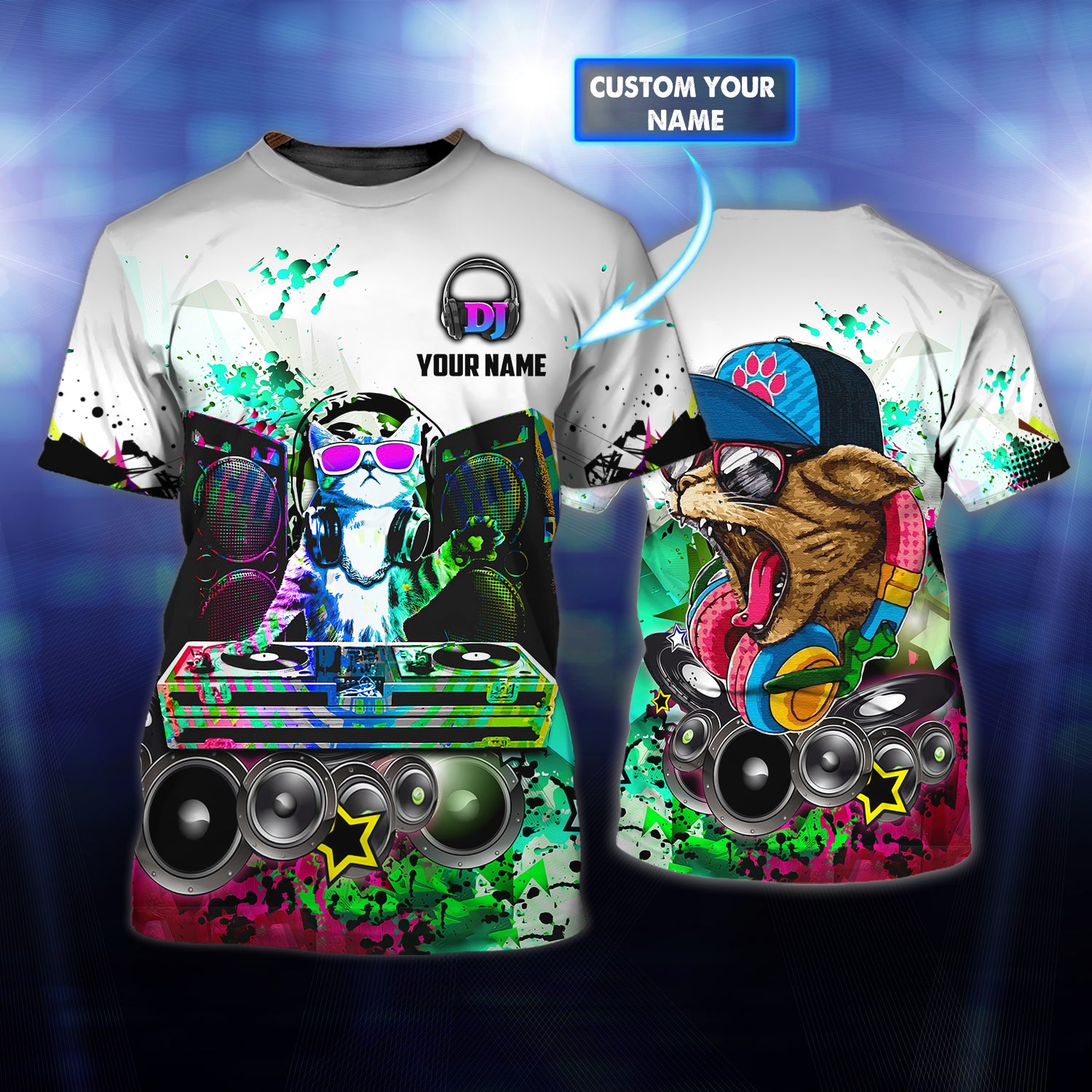 DJ,DJ 005 - Personalized Name 3D Tshirt - DAT93