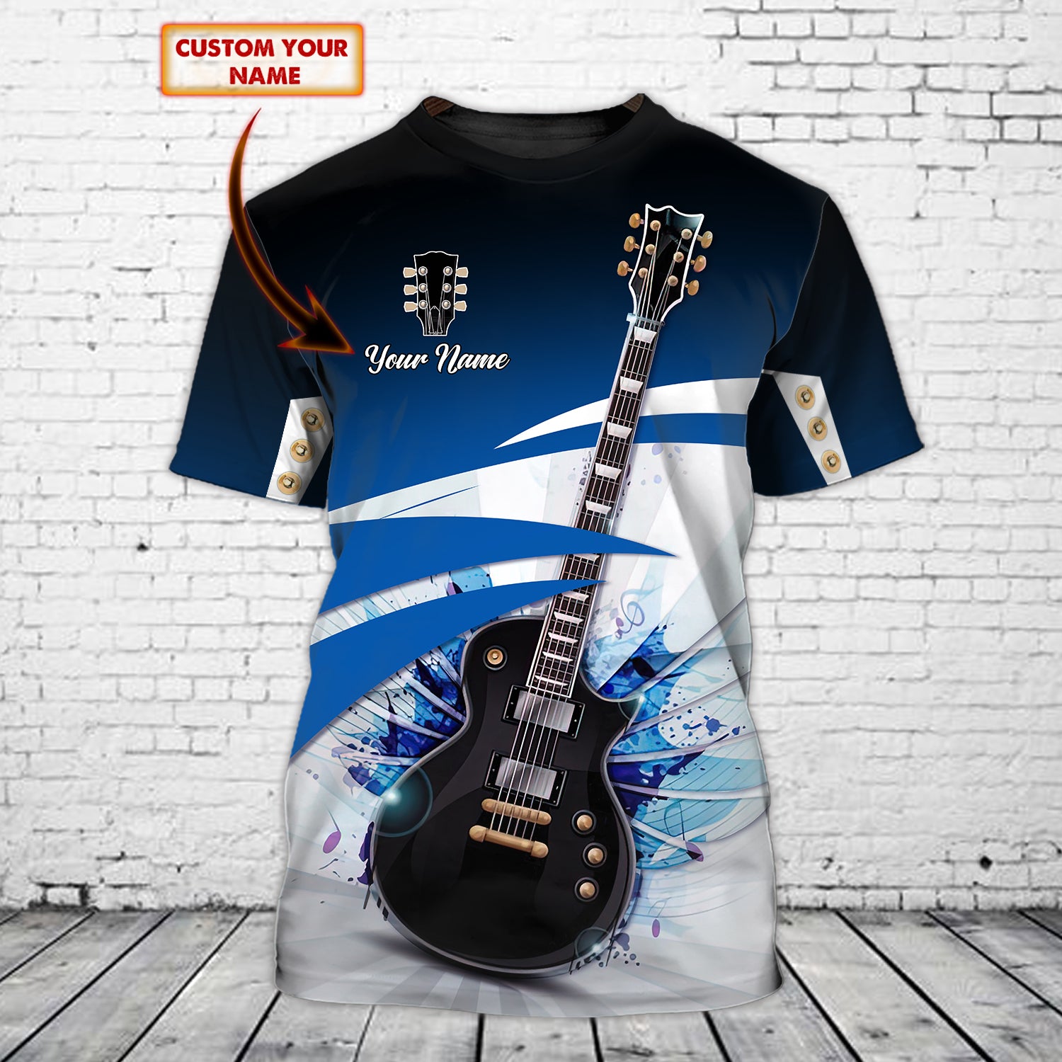 Guitar - Personalized Name 3D T Shirt - TT99