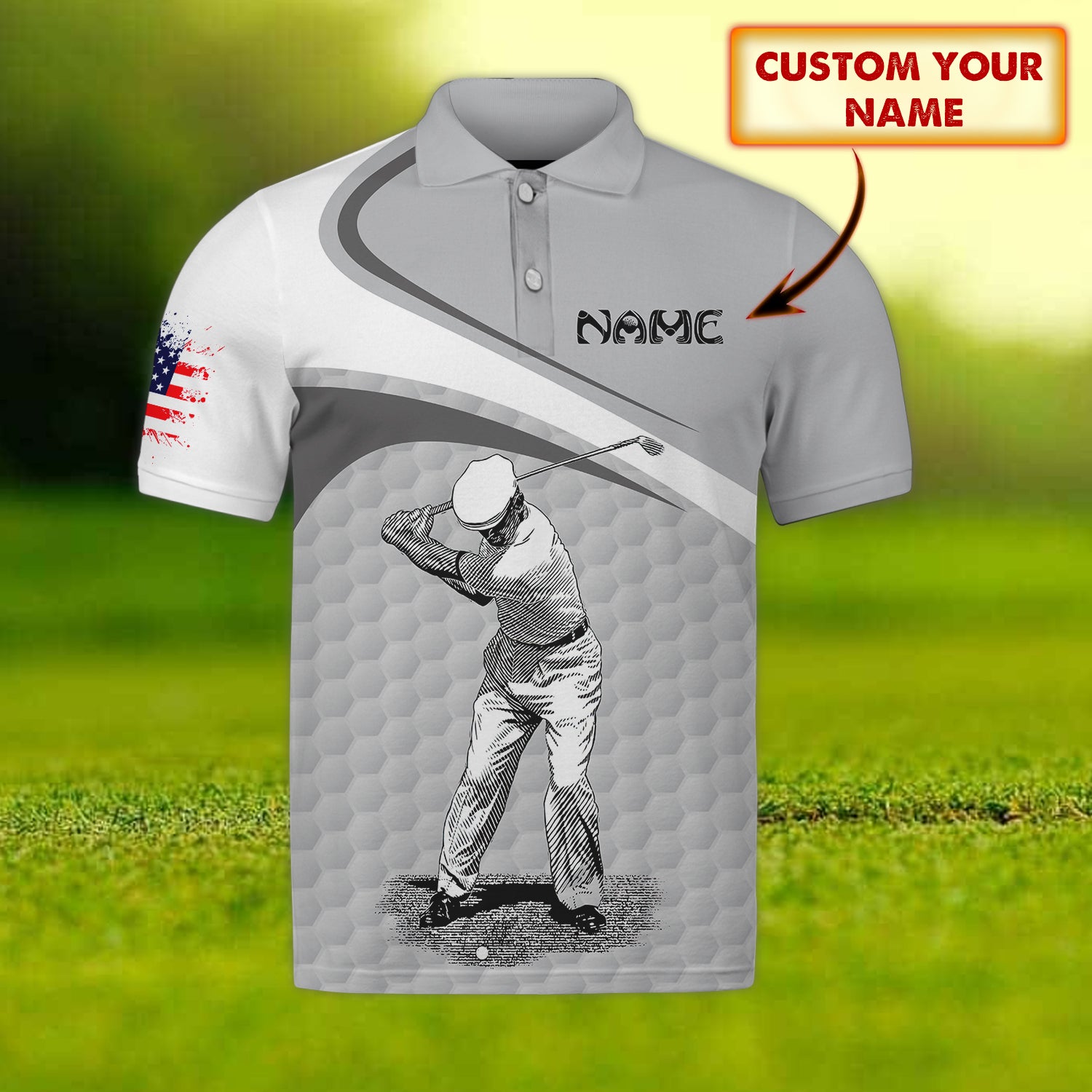 Golf-510-Name 3D Polo Shirt - ATM2K
