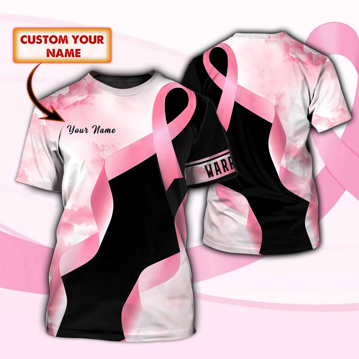 Breast Cancer Awareness - Personalized Name 3D Tshirt 162 - Bhn97