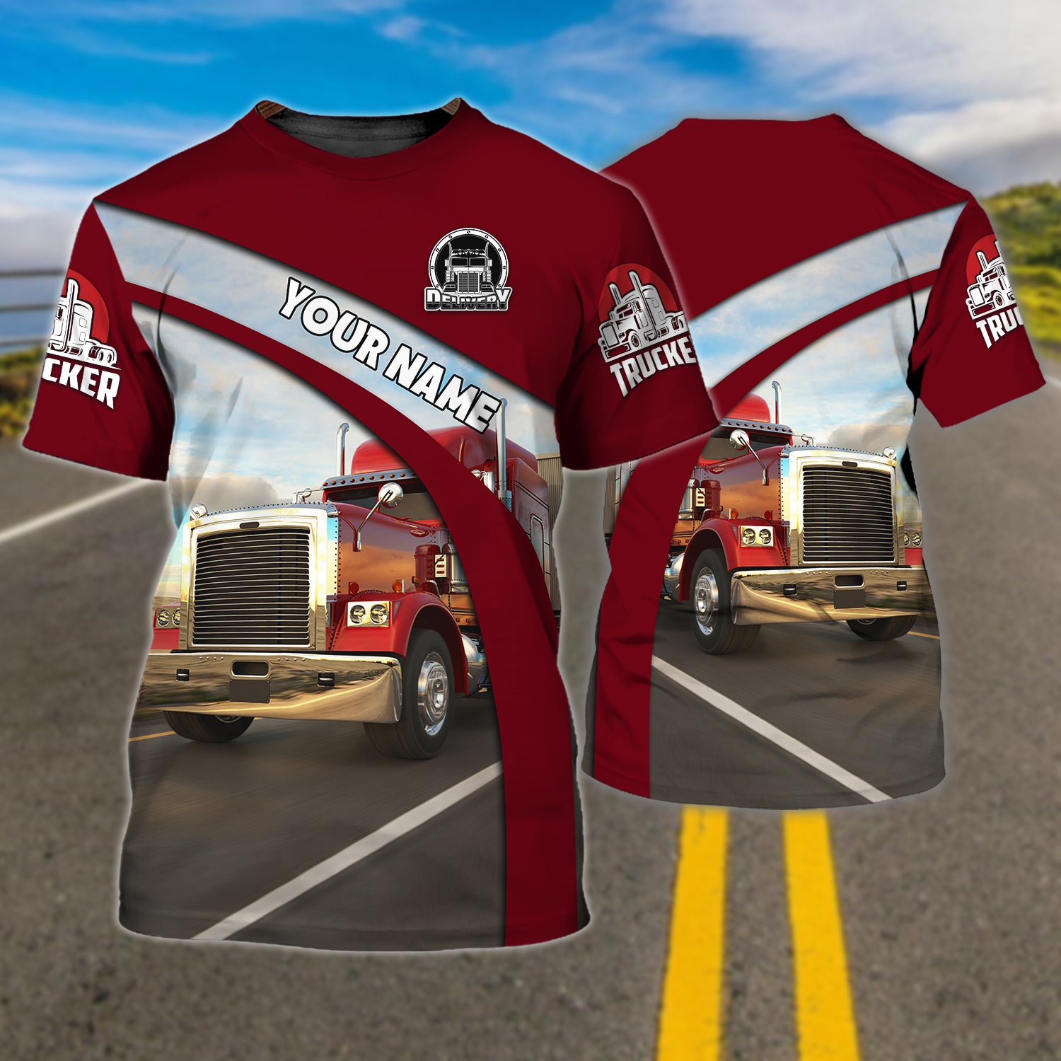 TRUCKER 101- Personalized Name 3D Tshirt - BY97