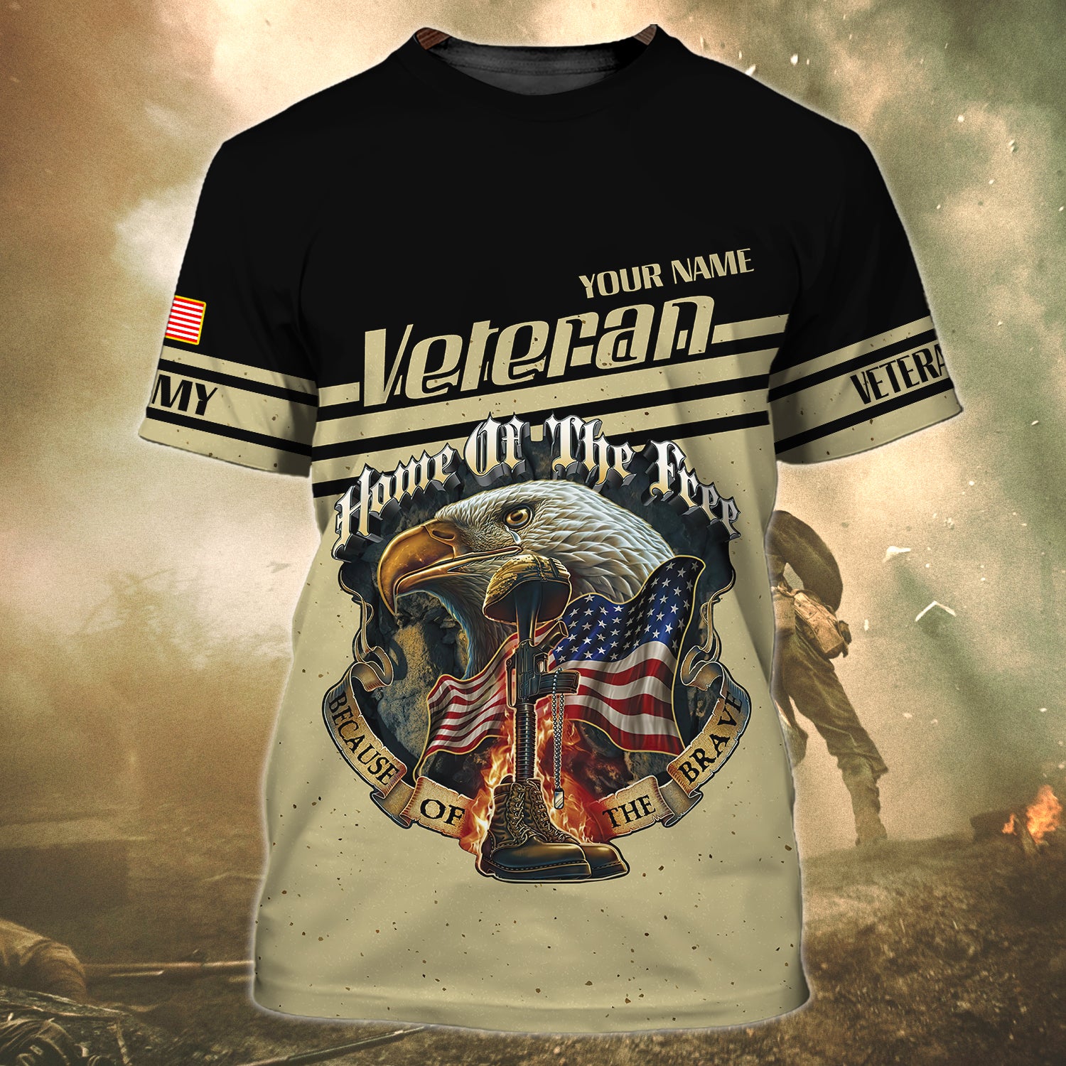 Veteran2 - Personalized Name 3D T Shirt - Hdmt