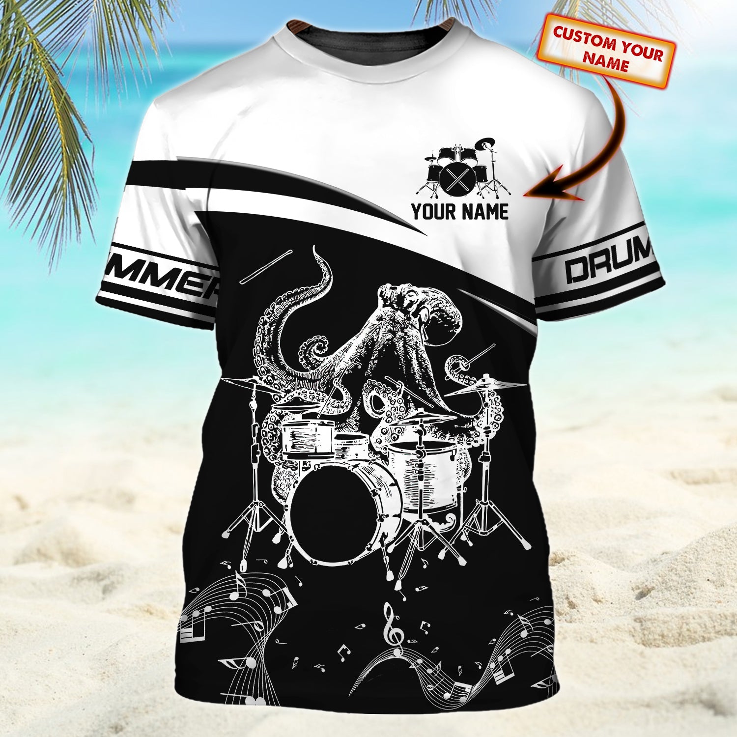 Drummer - Personalized Name 3D Tshirt