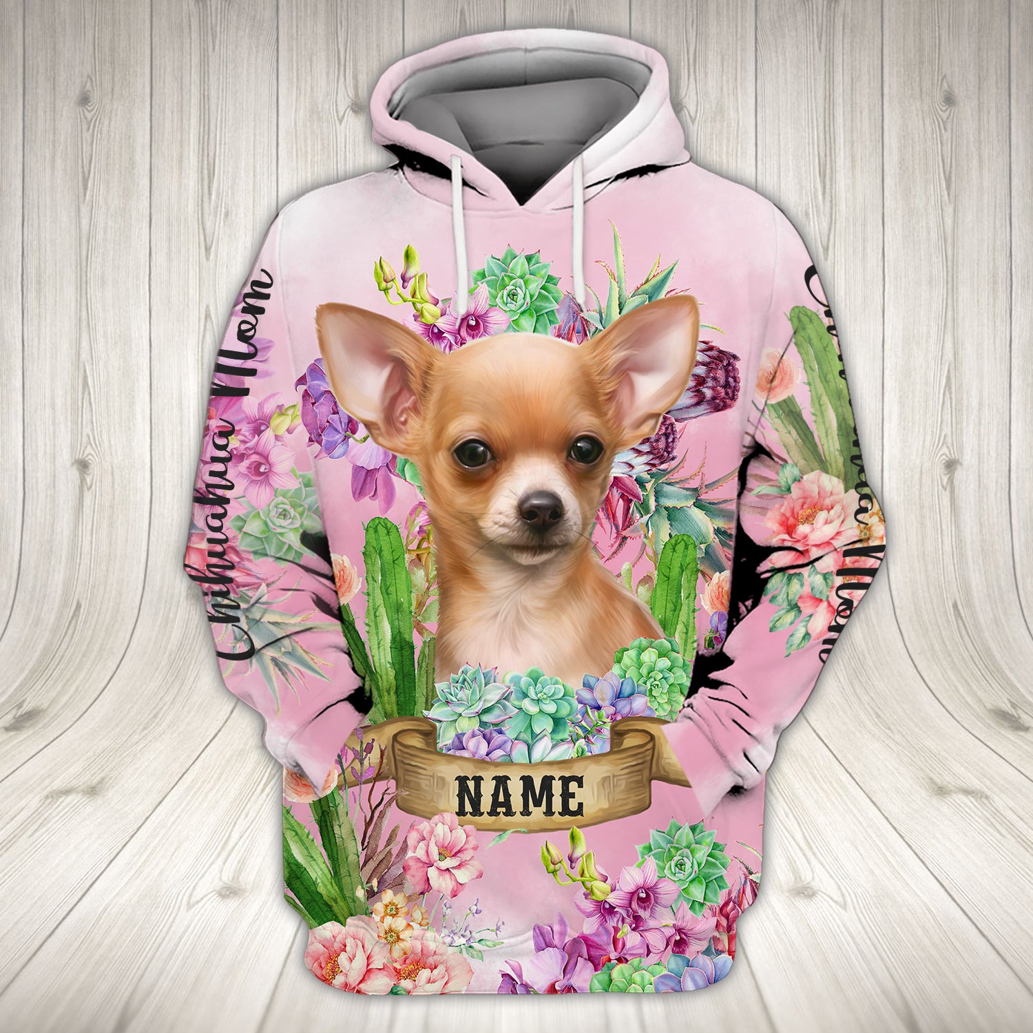 Chihuahua Lover - Personalized Name 3D Hoodie - QB95