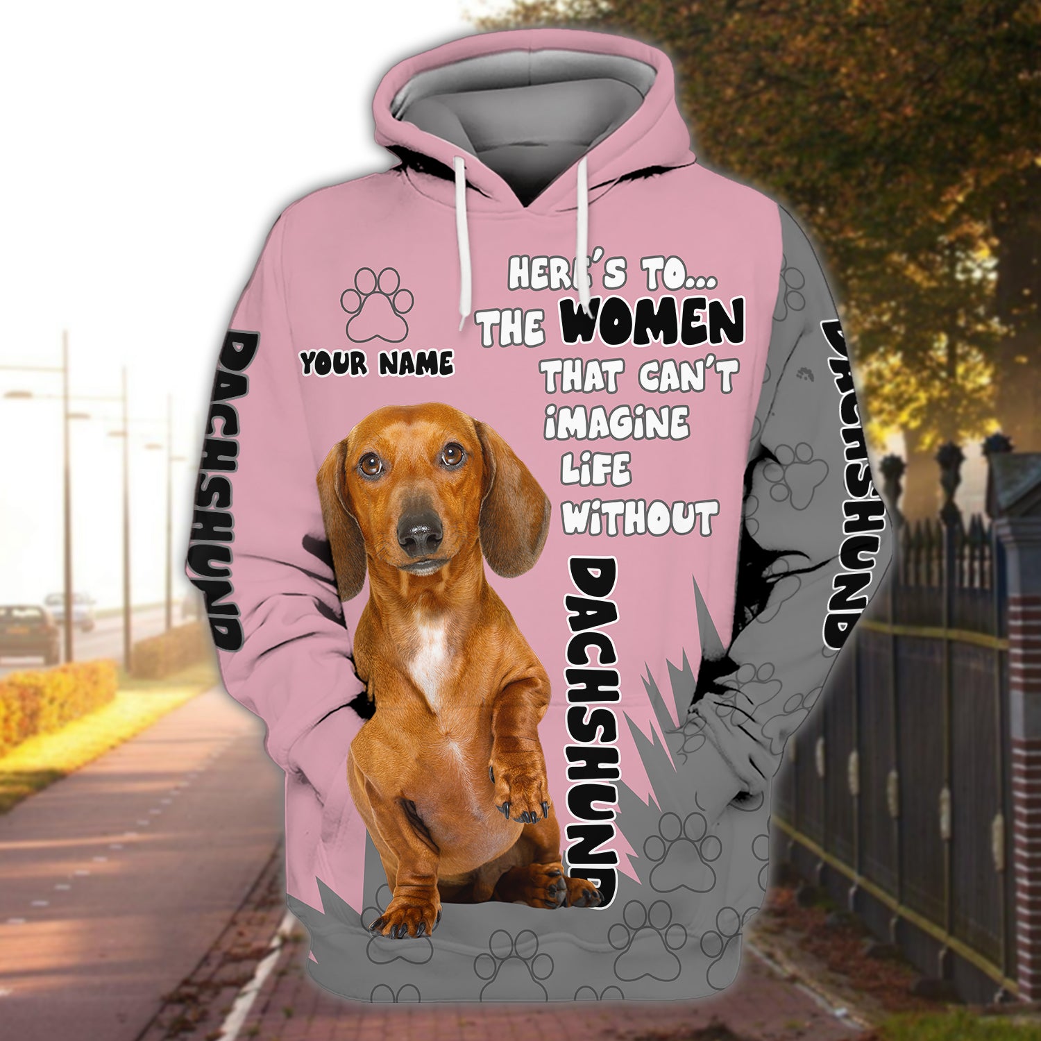 Dachshund - Personalized Name 3D Hoodie - Dah 53