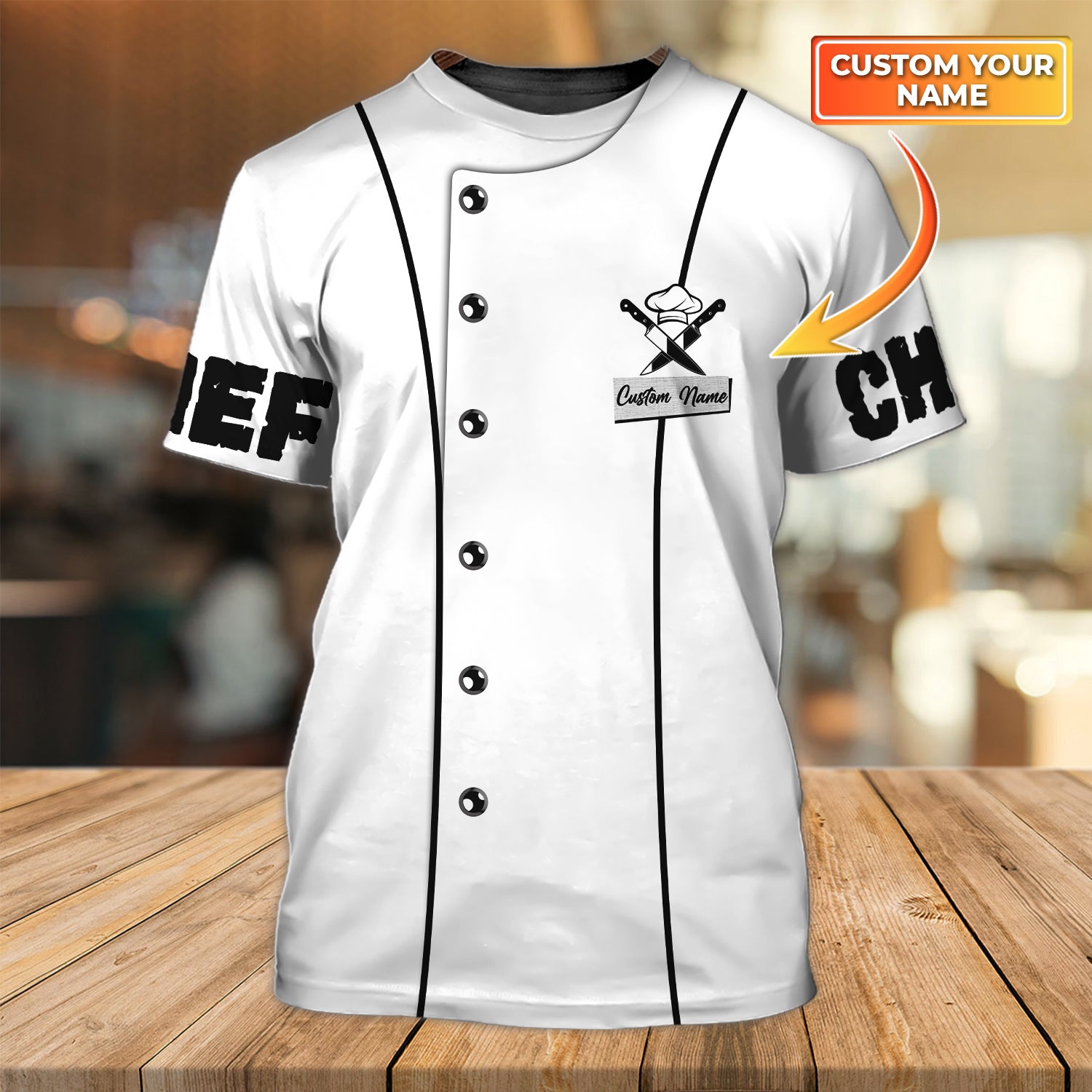 Chef, Personalized Name 3D Tshirt 31, RINC98